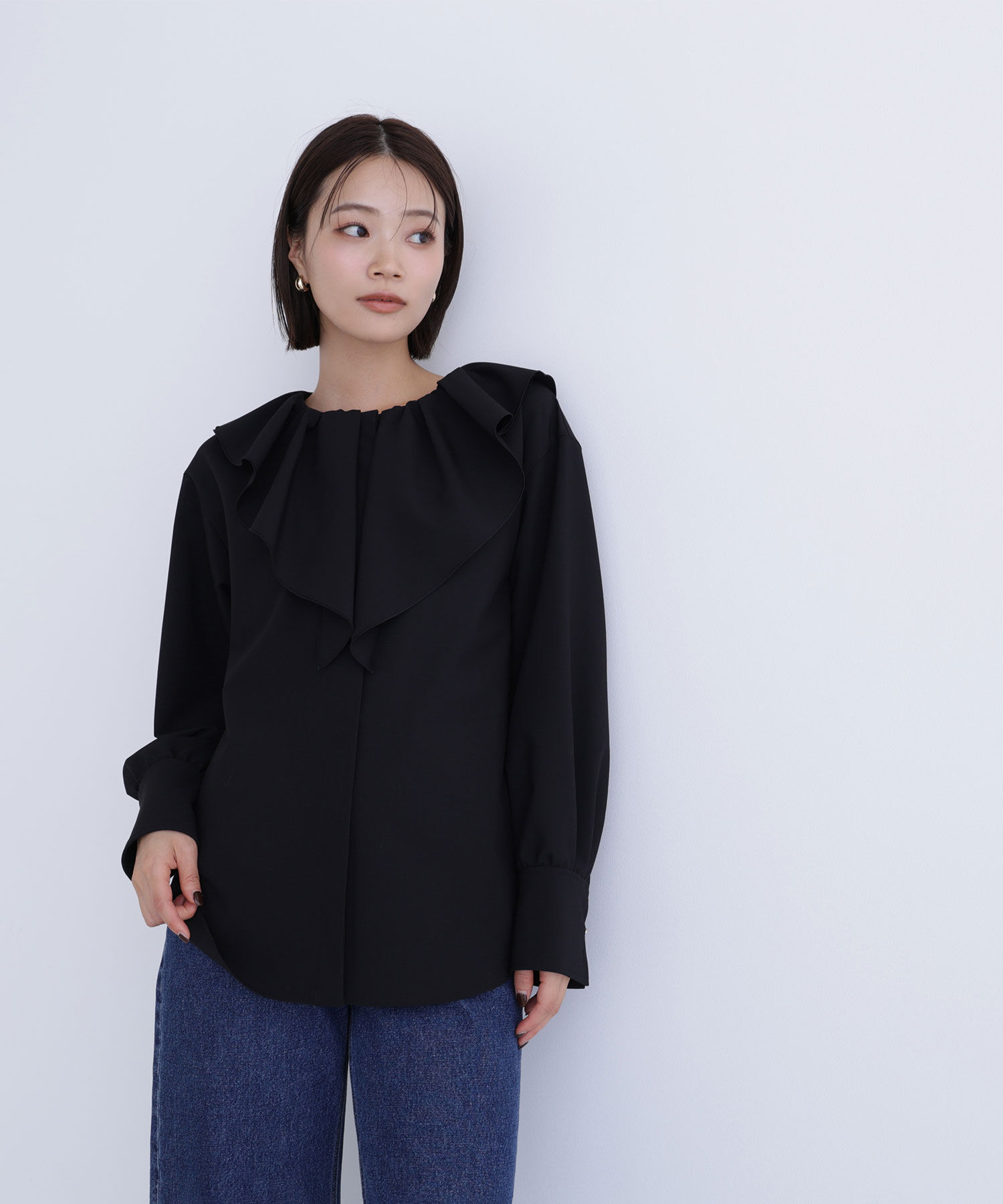  「デザインラッフルブラウス」|シャツ・ブラウス|