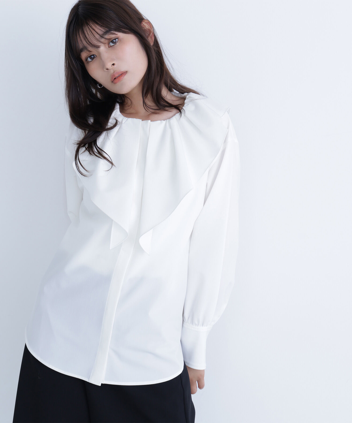  「デザインラッフルブラウス」|シャツ・ブラウス|