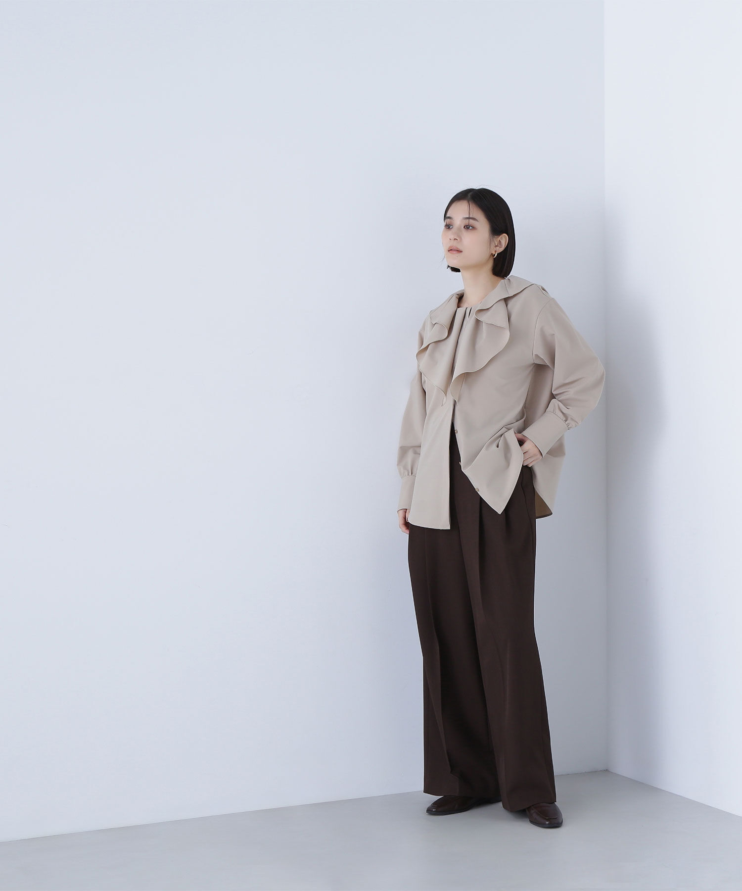  「デザインラッフルブラウス」|シャツ・ブラウス|