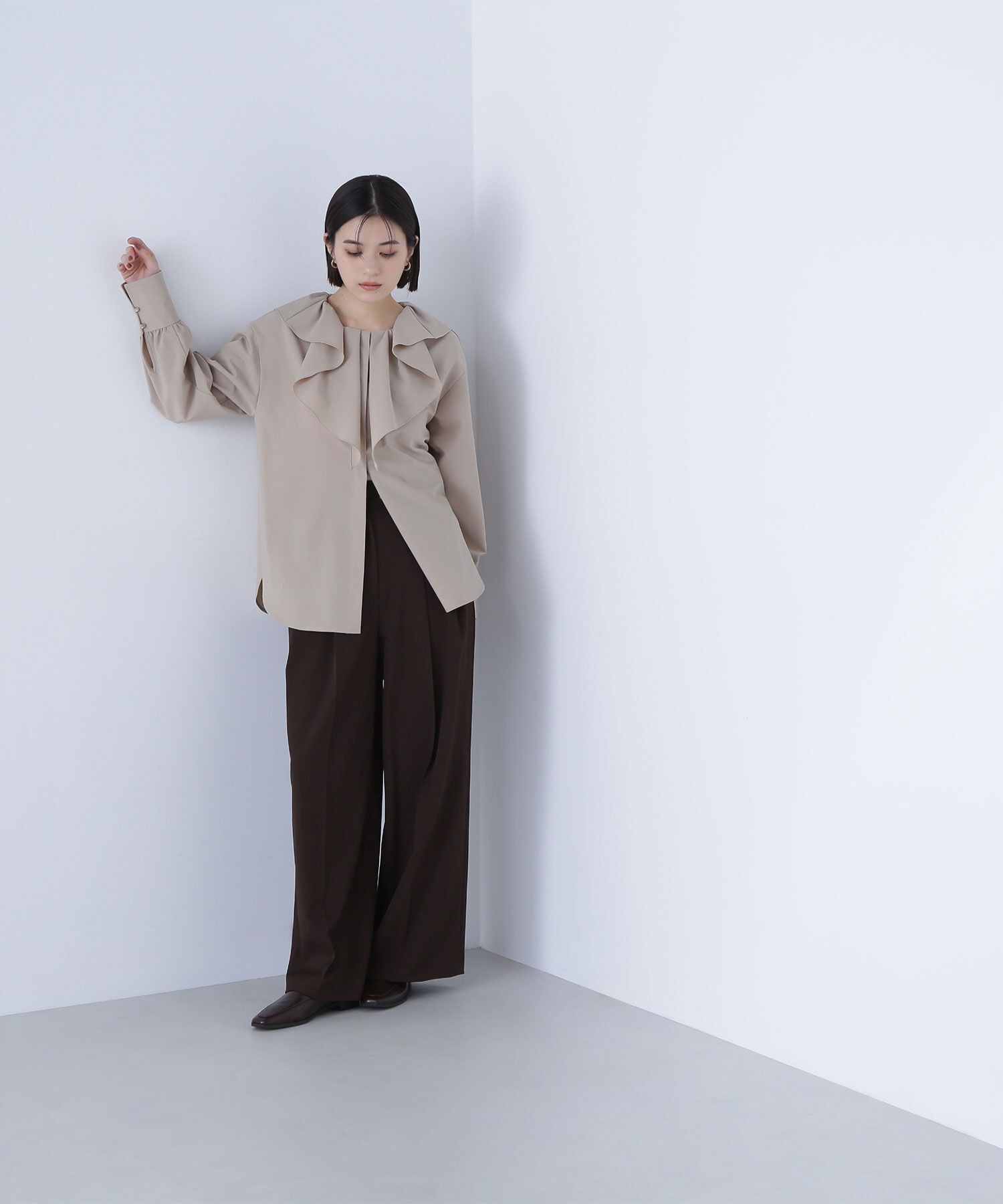  「デザインラッフルブラウス」|シャツ・ブラウス|