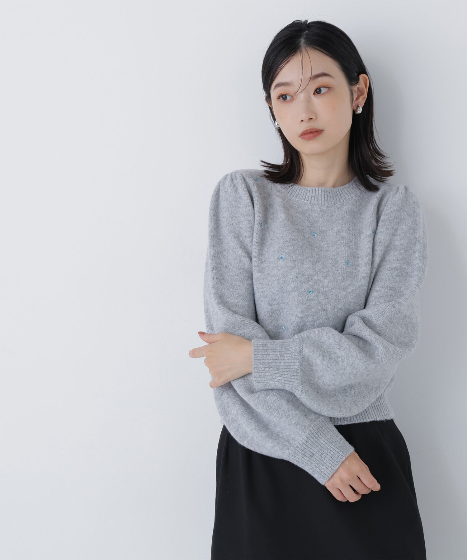  「フラワー刺繍ニット」|ニット・セーター|