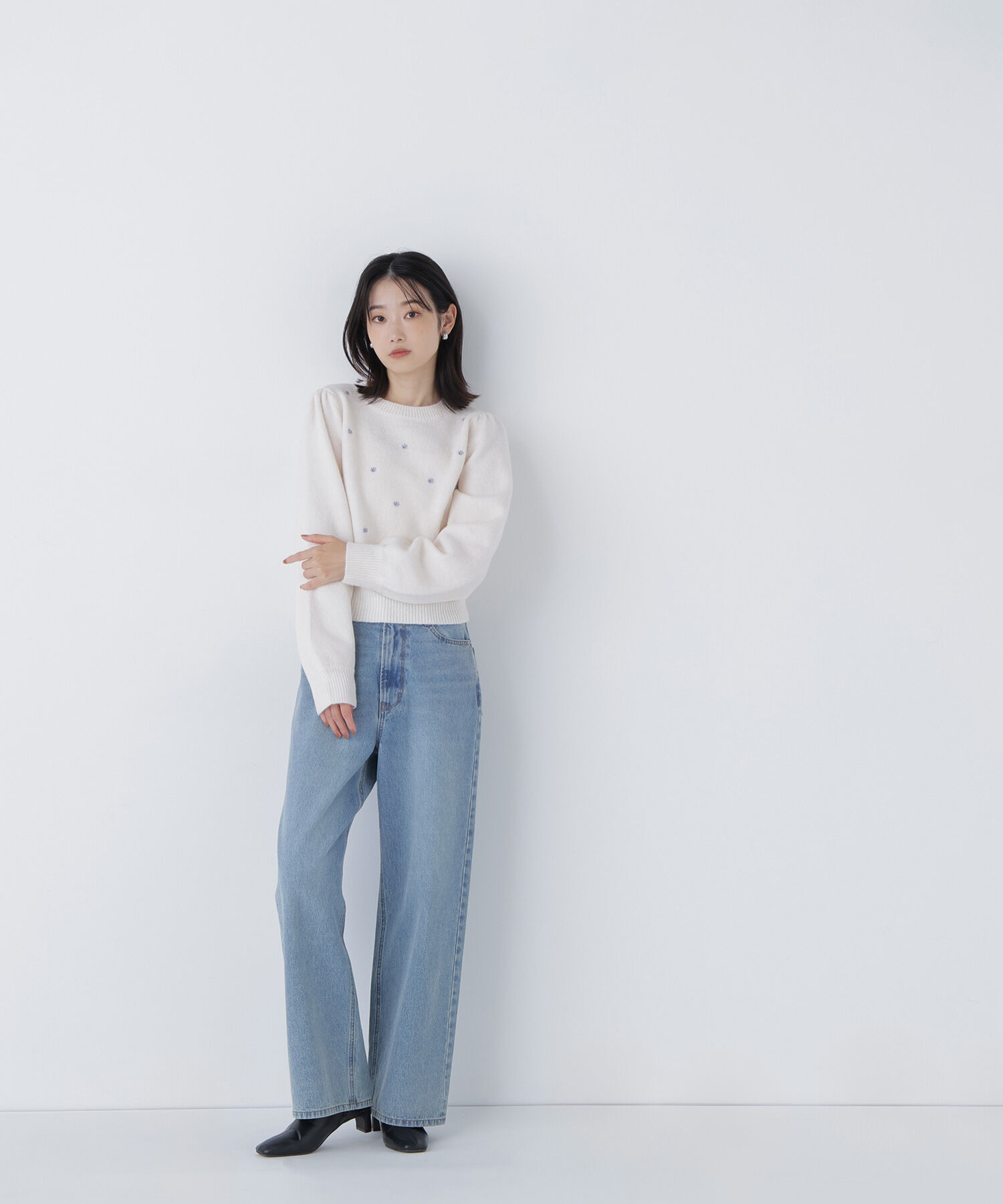  「フラワー刺繍ニット」|ニット・セーター|