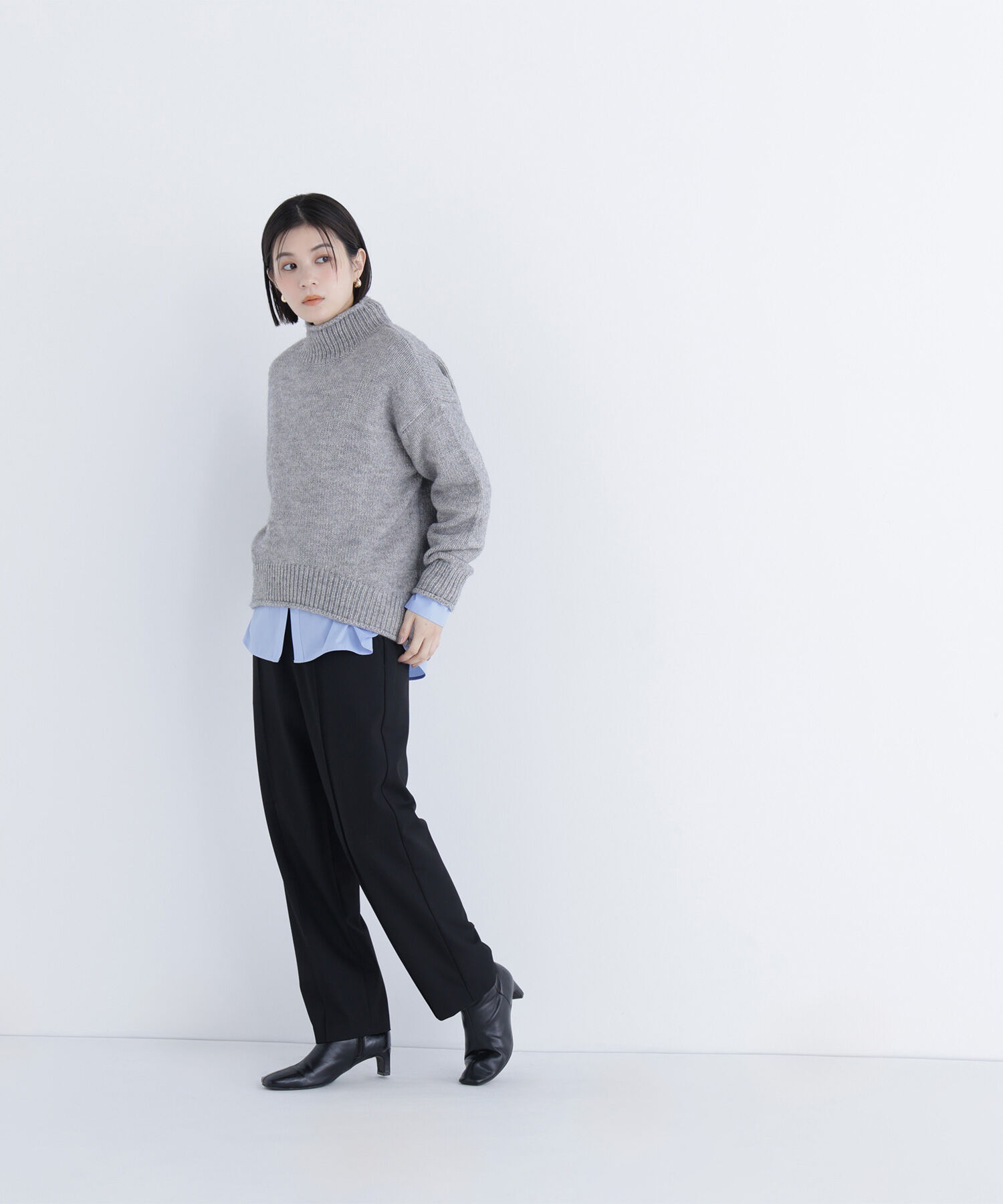  「ロールネックニットブルオーバー」|ニット・セーター|