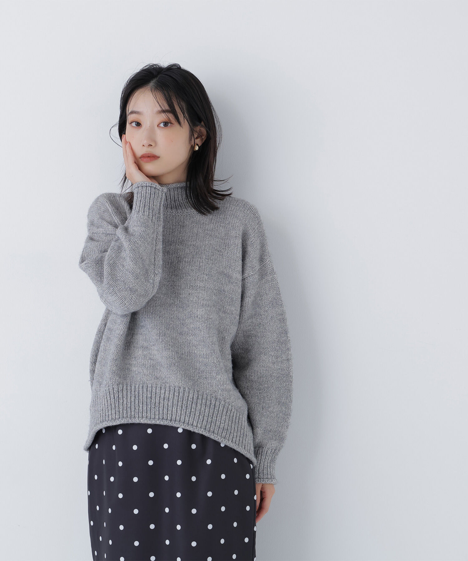  「ロールネックニットブルオーバー」|ニット・セーター|