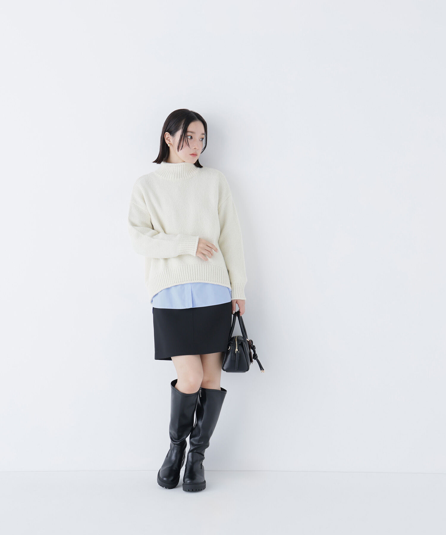  「ロールネックニットブルオーバー」|ニット・セーター|