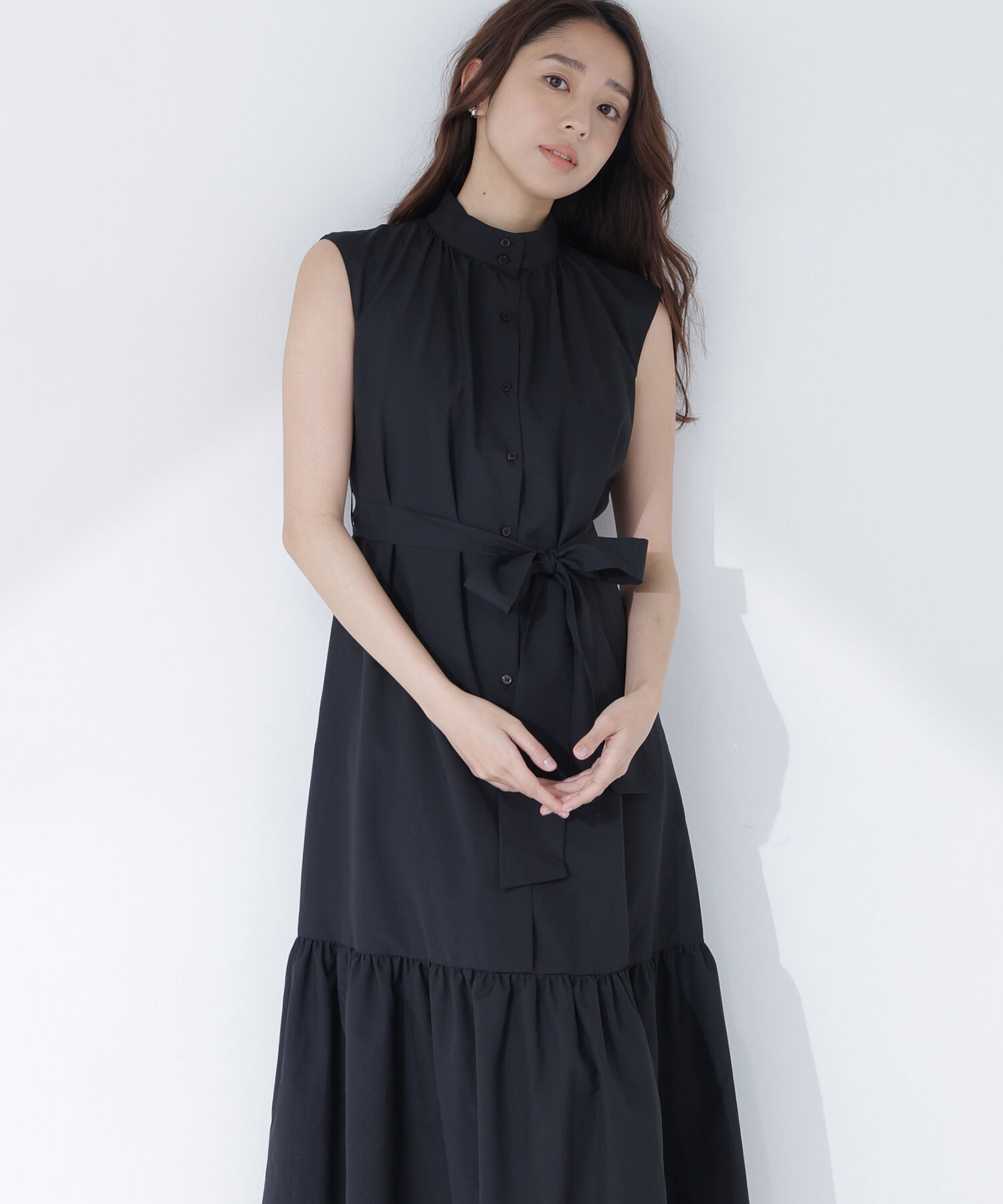  「ティアードベルテッドワンピース」|ワンピース|