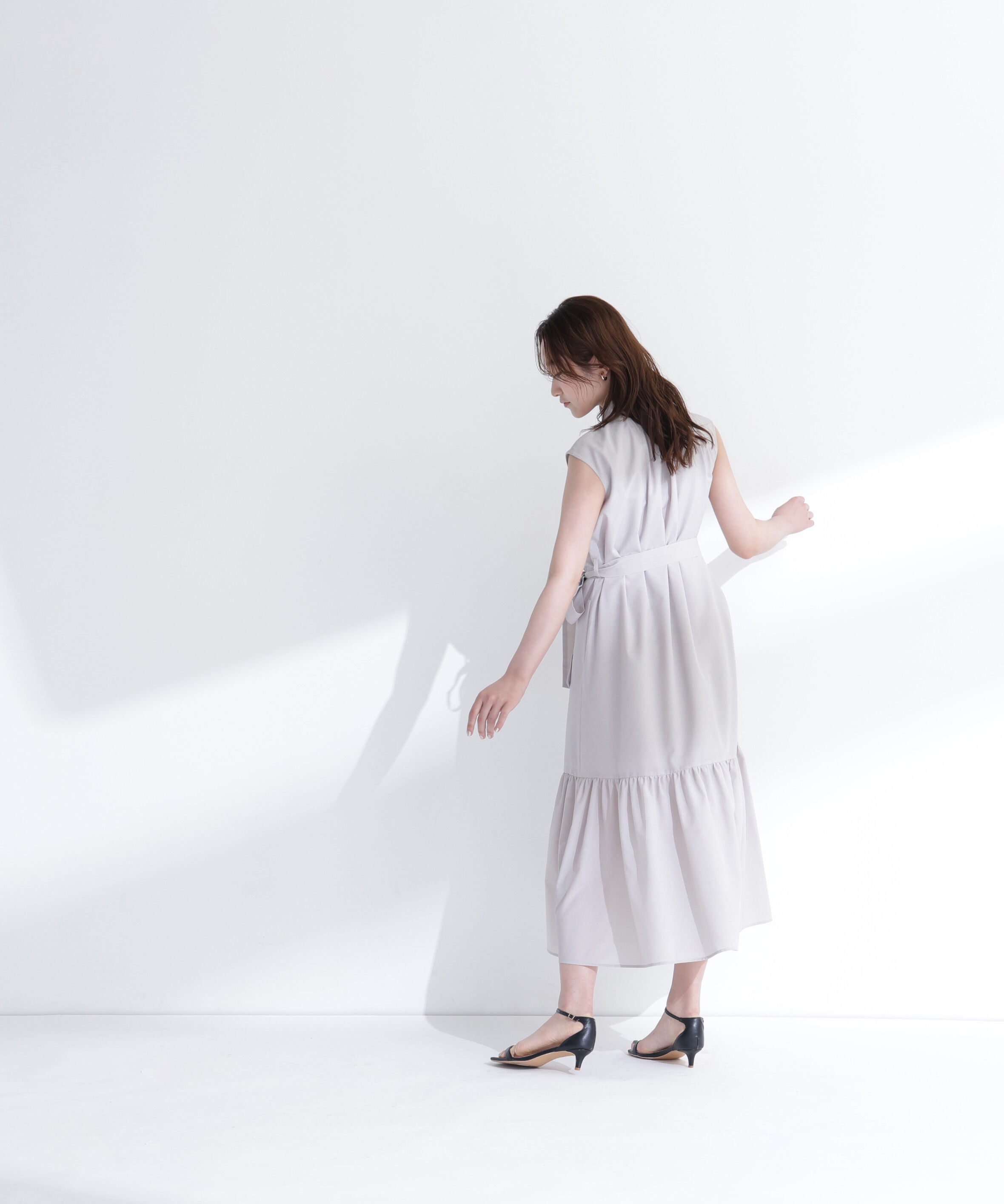  「ティアードベルテッドワンピース」|ワンピース|