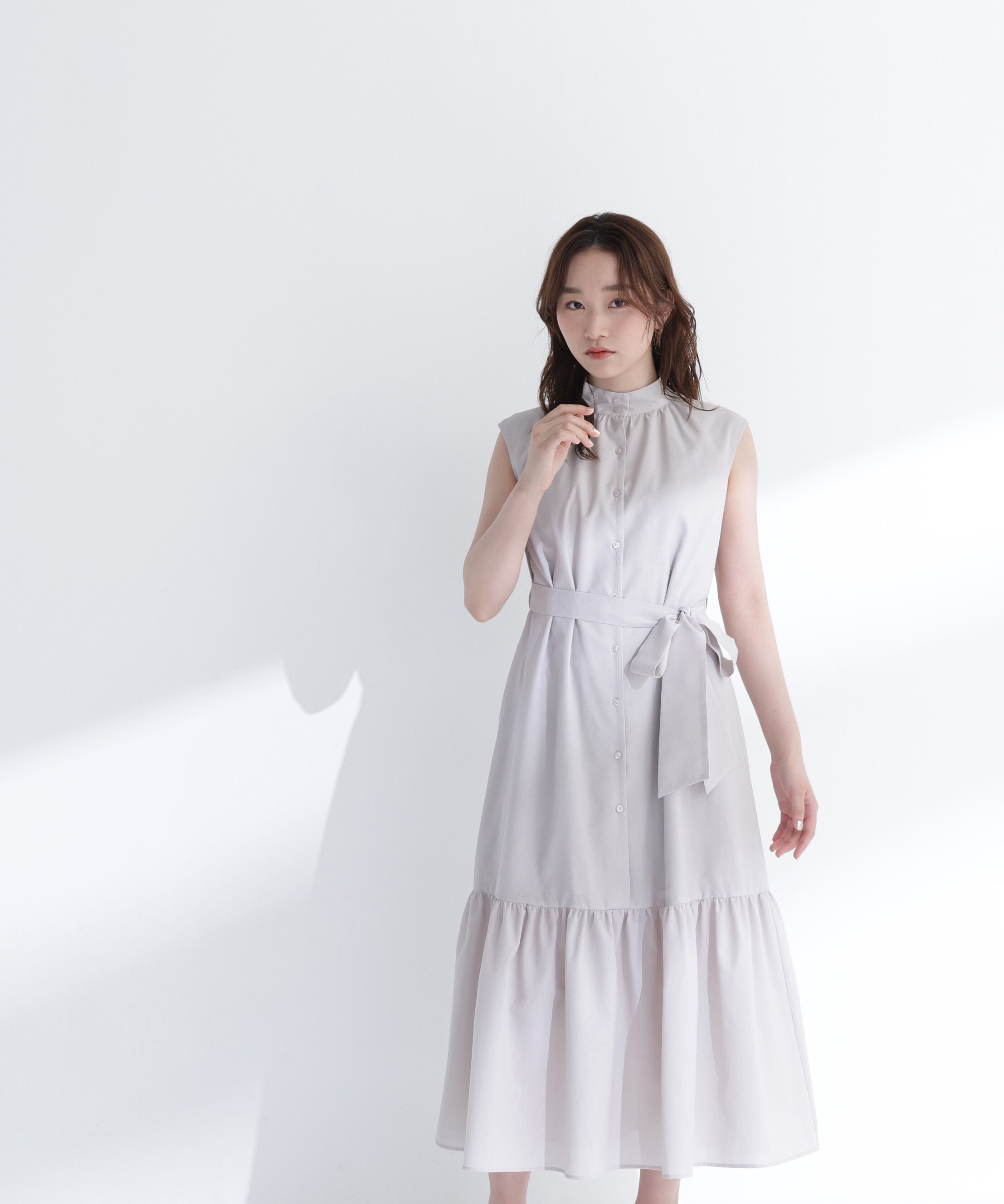  「ティアードベルテッドワンピース」|ワンピース|