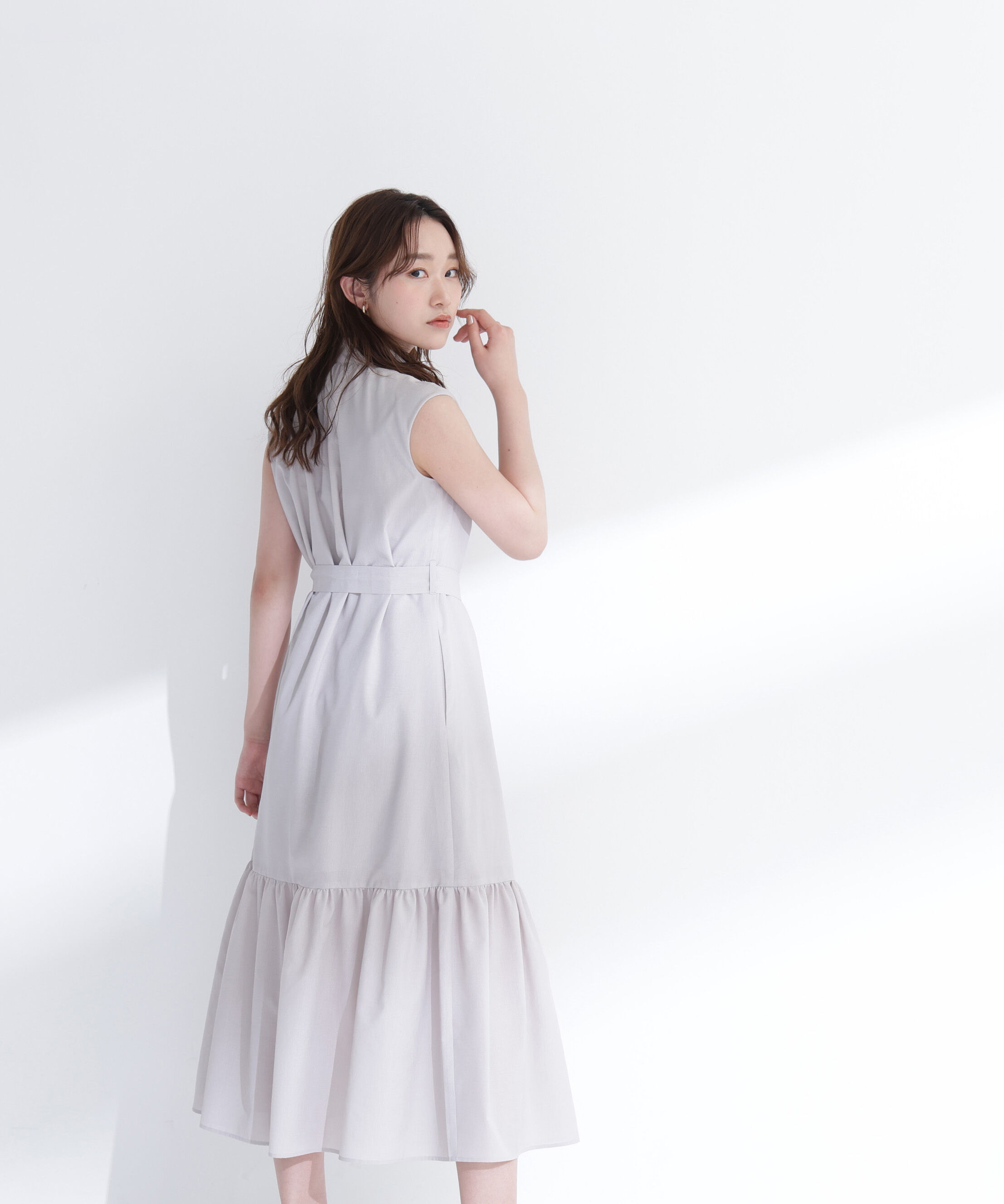  「ティアードベルテッドワンピース」|ワンピース|