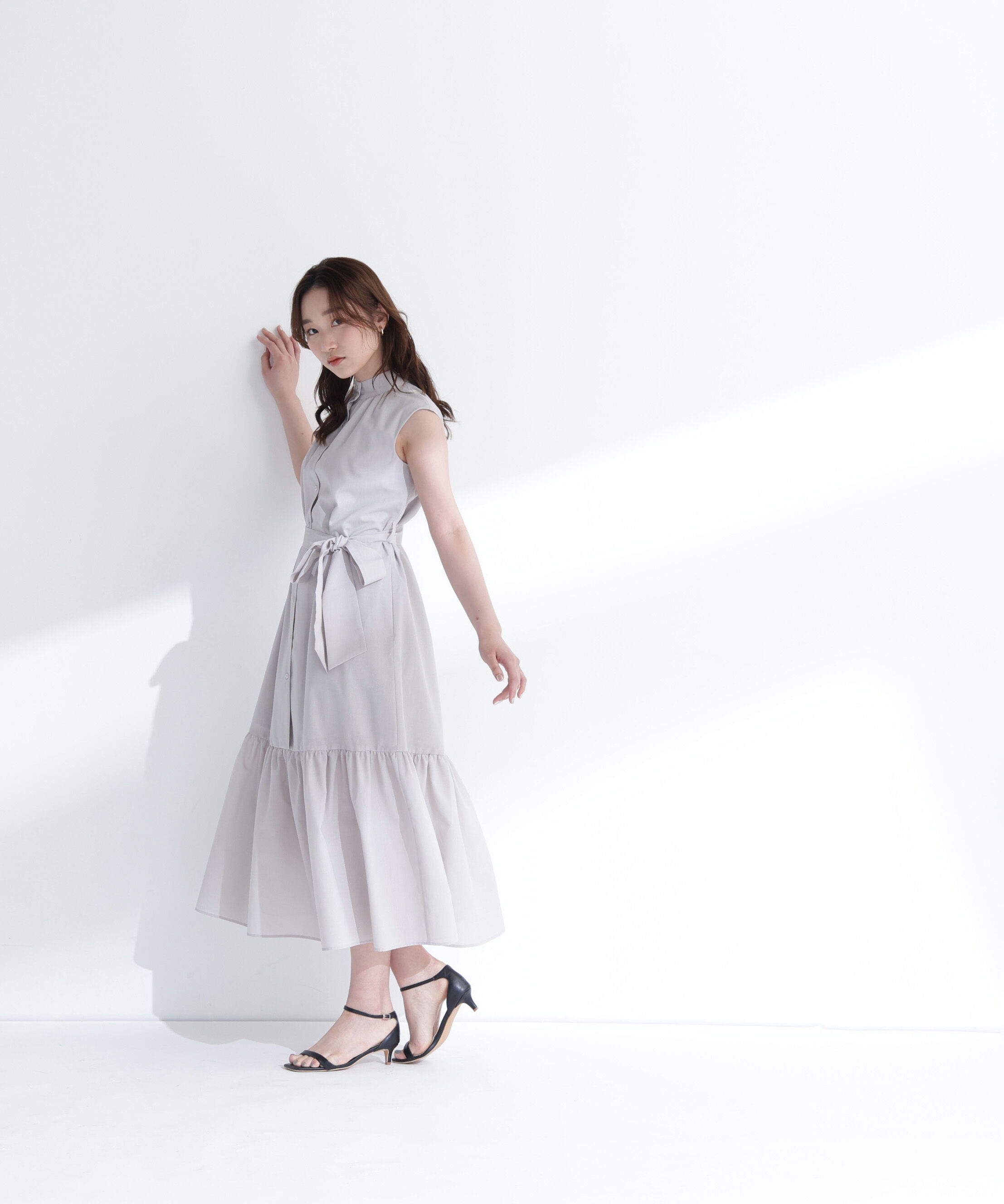  「ティアードベルテッドワンピース」|ワンピース|