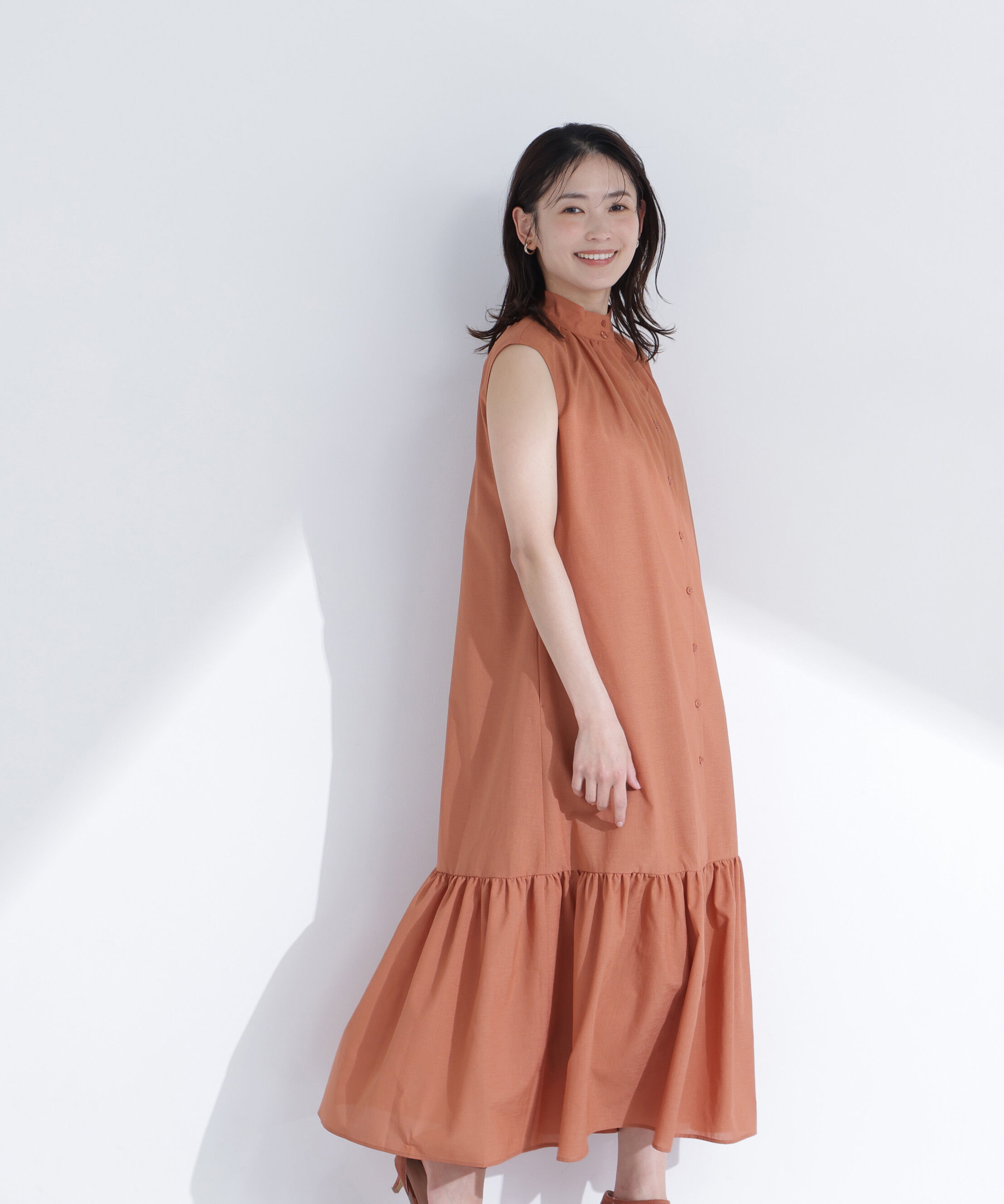  「ティアードベルテッドワンピース」|ワンピース|