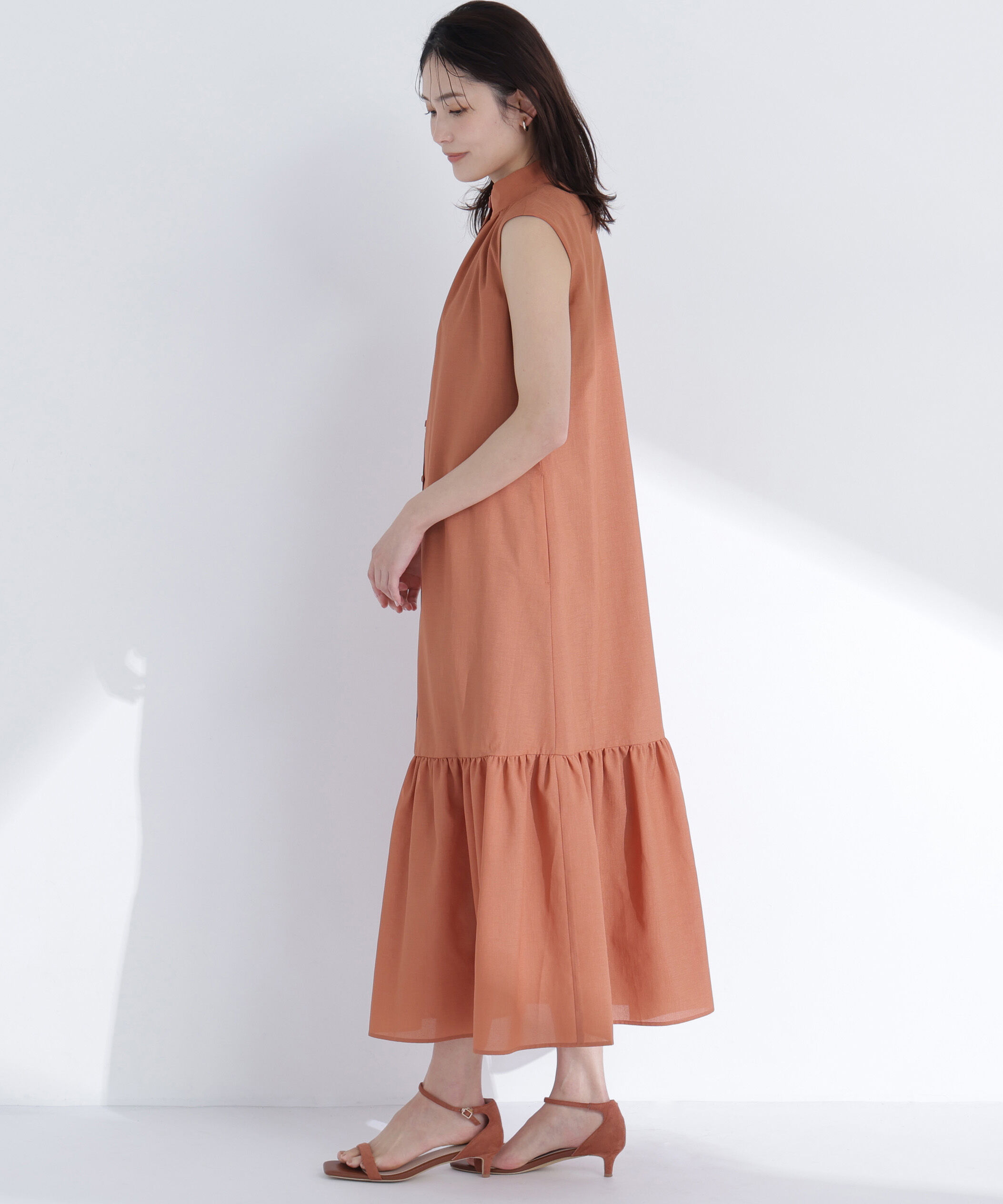  「ティアードベルテッドワンピース」|ワンピース|