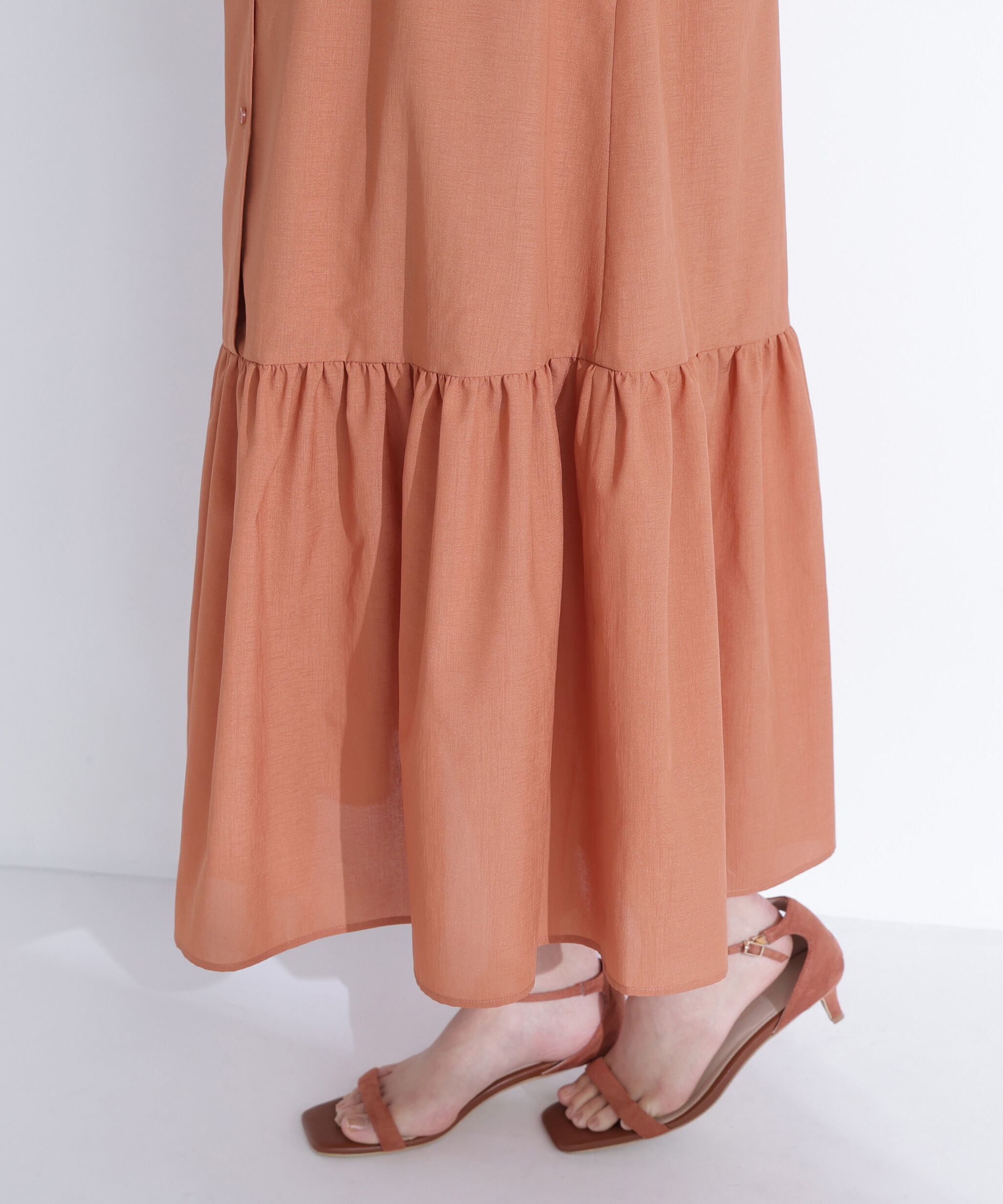  「ティアードベルテッドワンピース」|ワンピース|