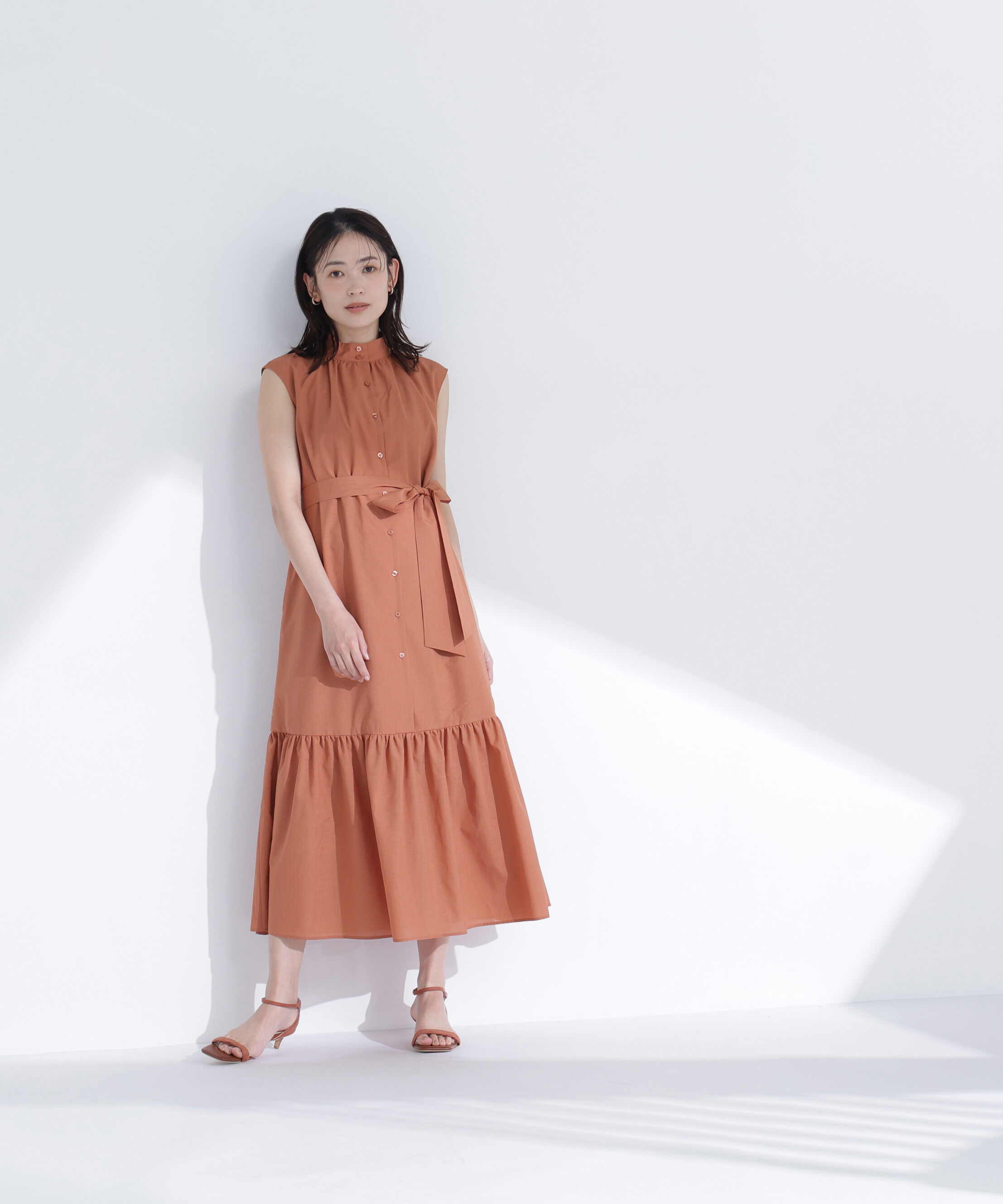  「ティアードベルテッドワンピース」|ワンピース|