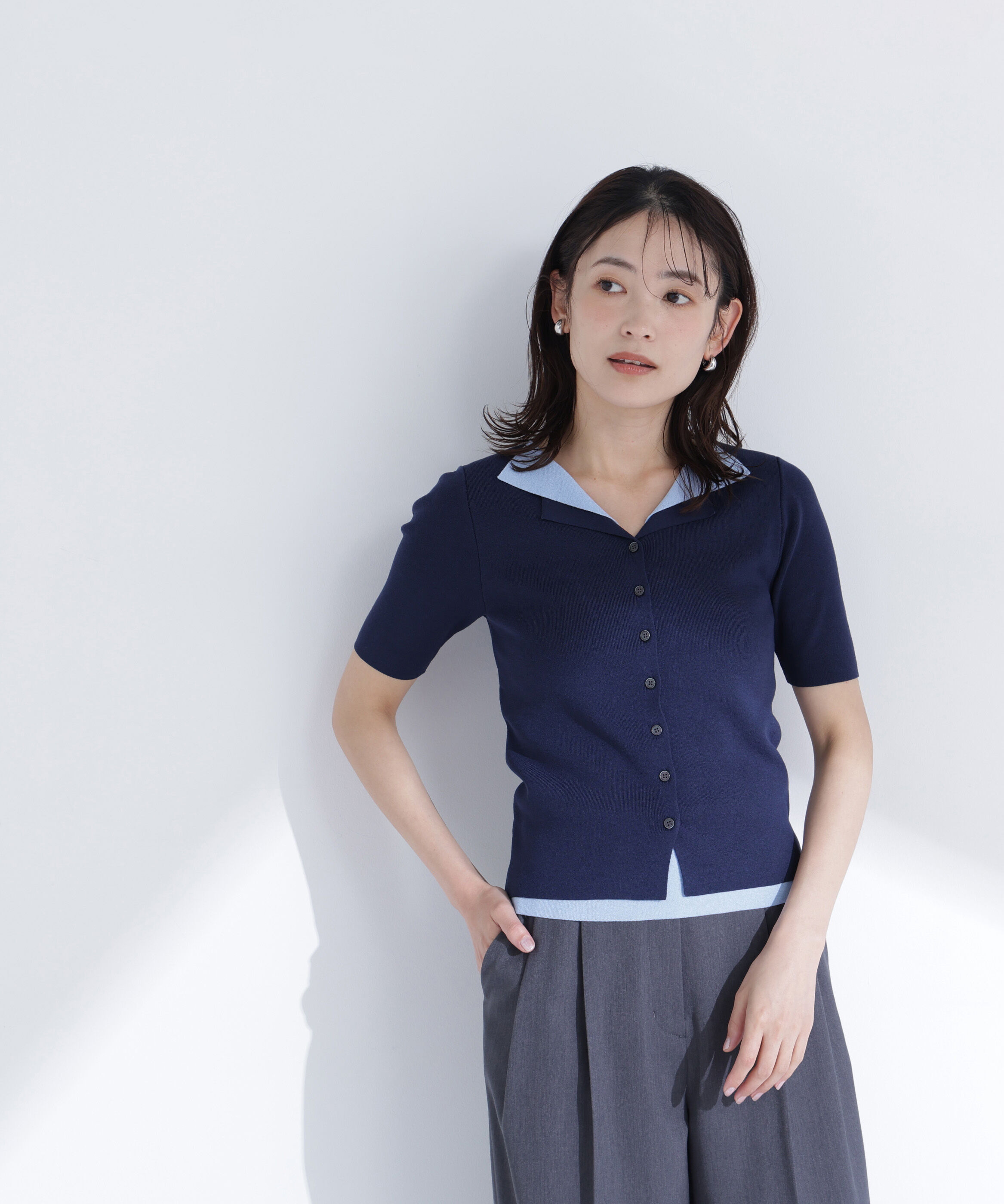  「レイヤードライクスキッパーニット」|ニット・セーター|