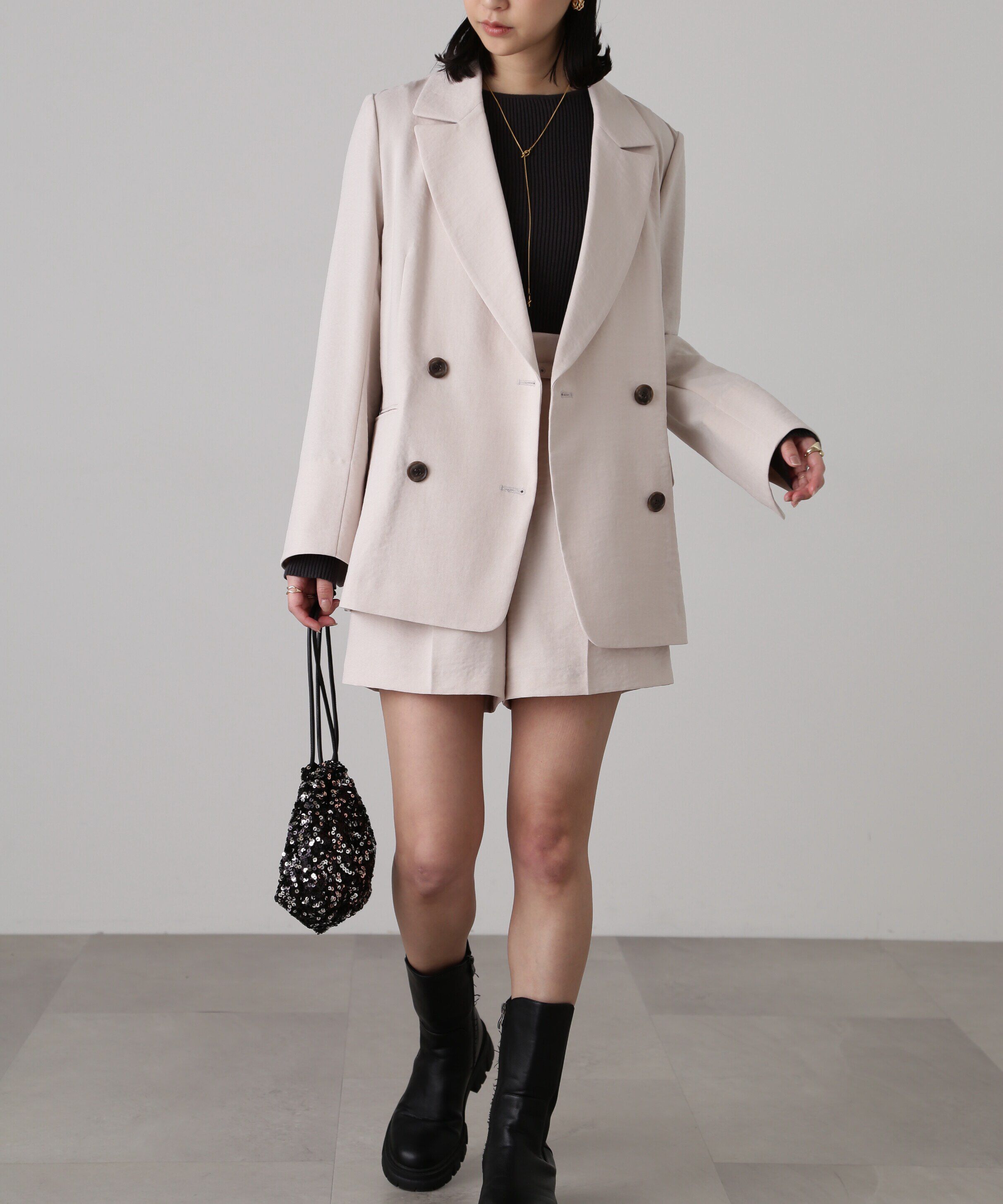  「[低身長サイズ/Sシリーズ]気流染めダブルジャケット」|その他|