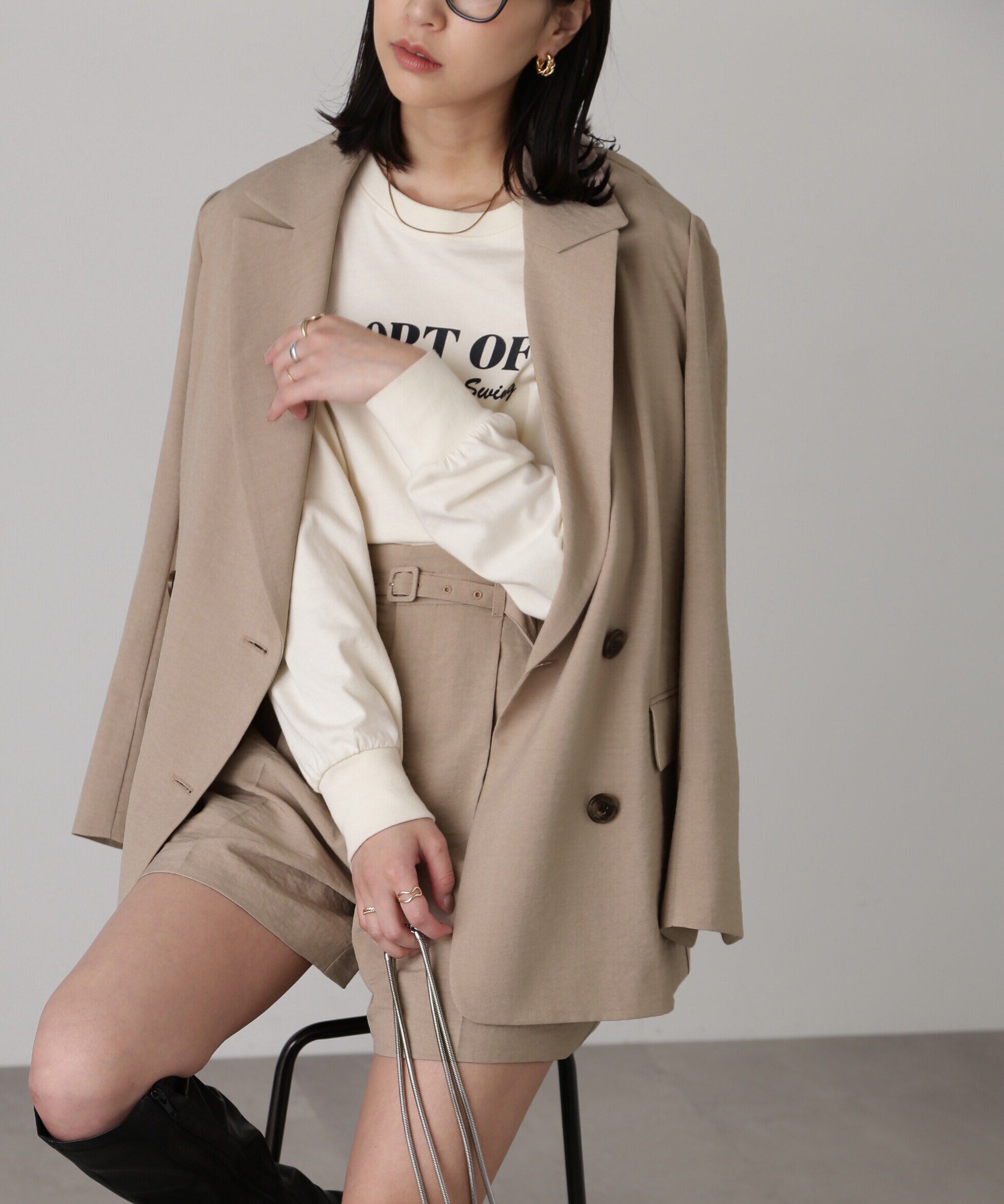  「[低身長サイズ/Sシリーズ]気流染めダブルジャケット」|その他|