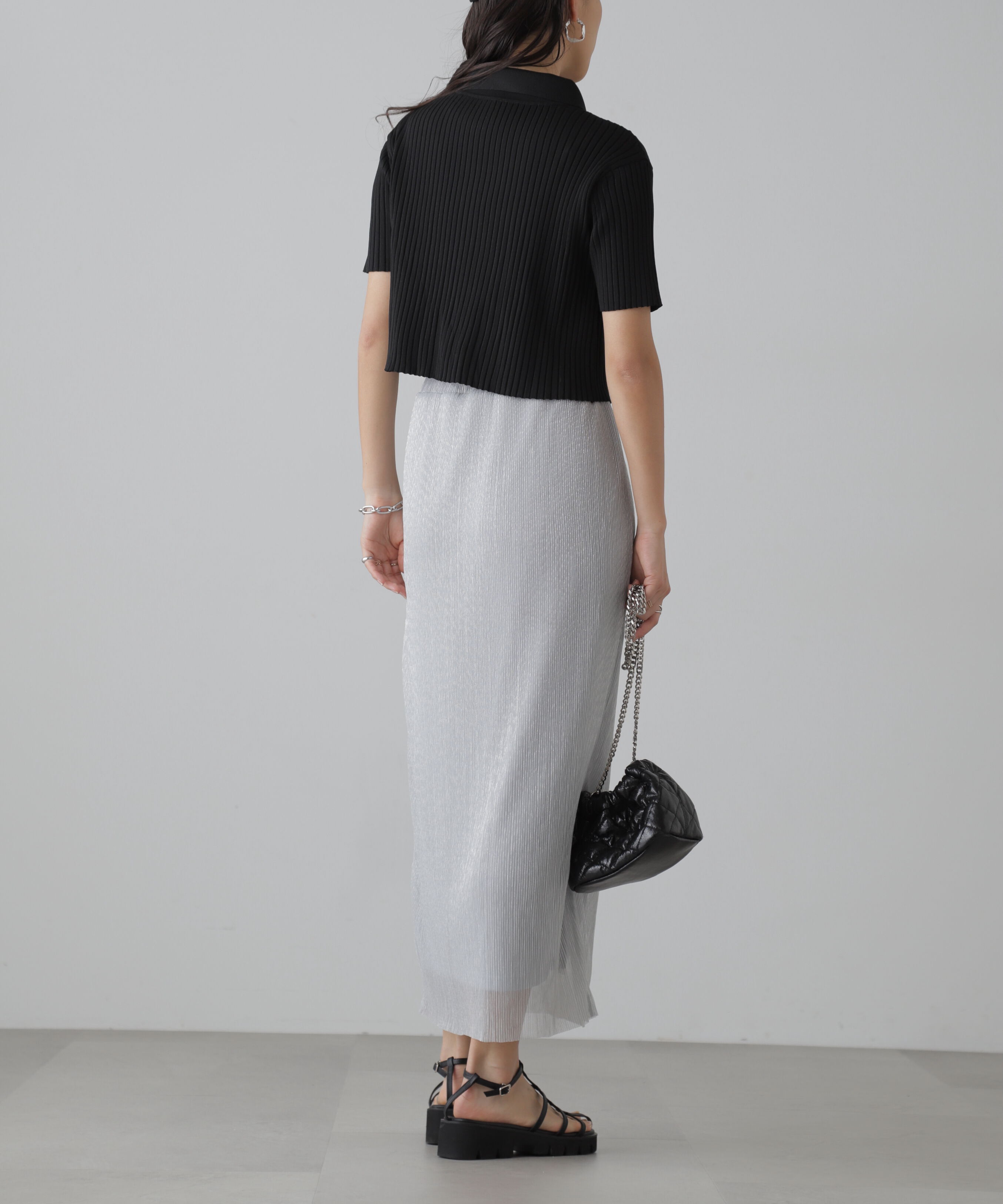  「ラメプリーツナロースカート」|スカート|