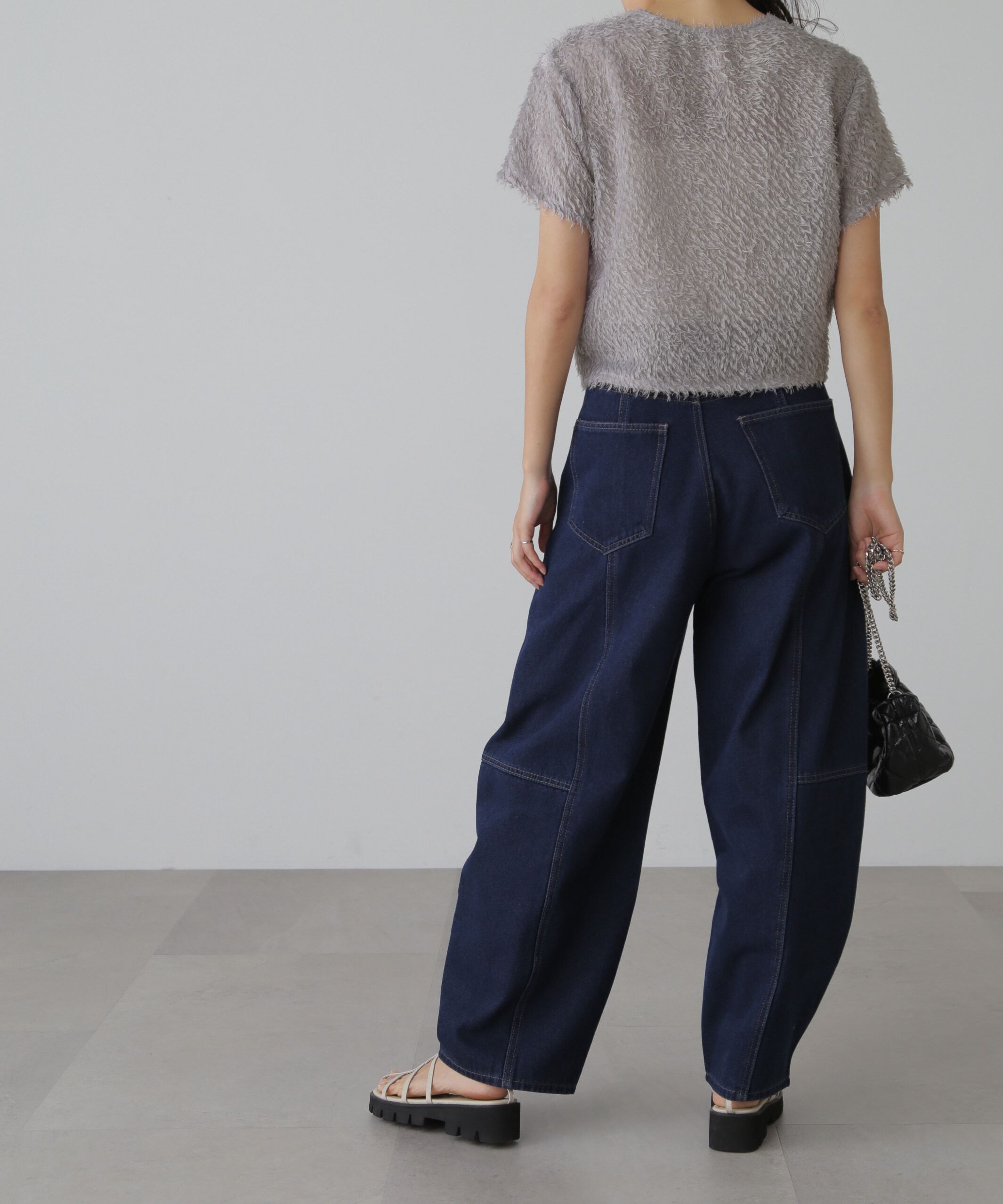  「フロントボタンカットジャガードブラウス」|シャツ・ブラウス|