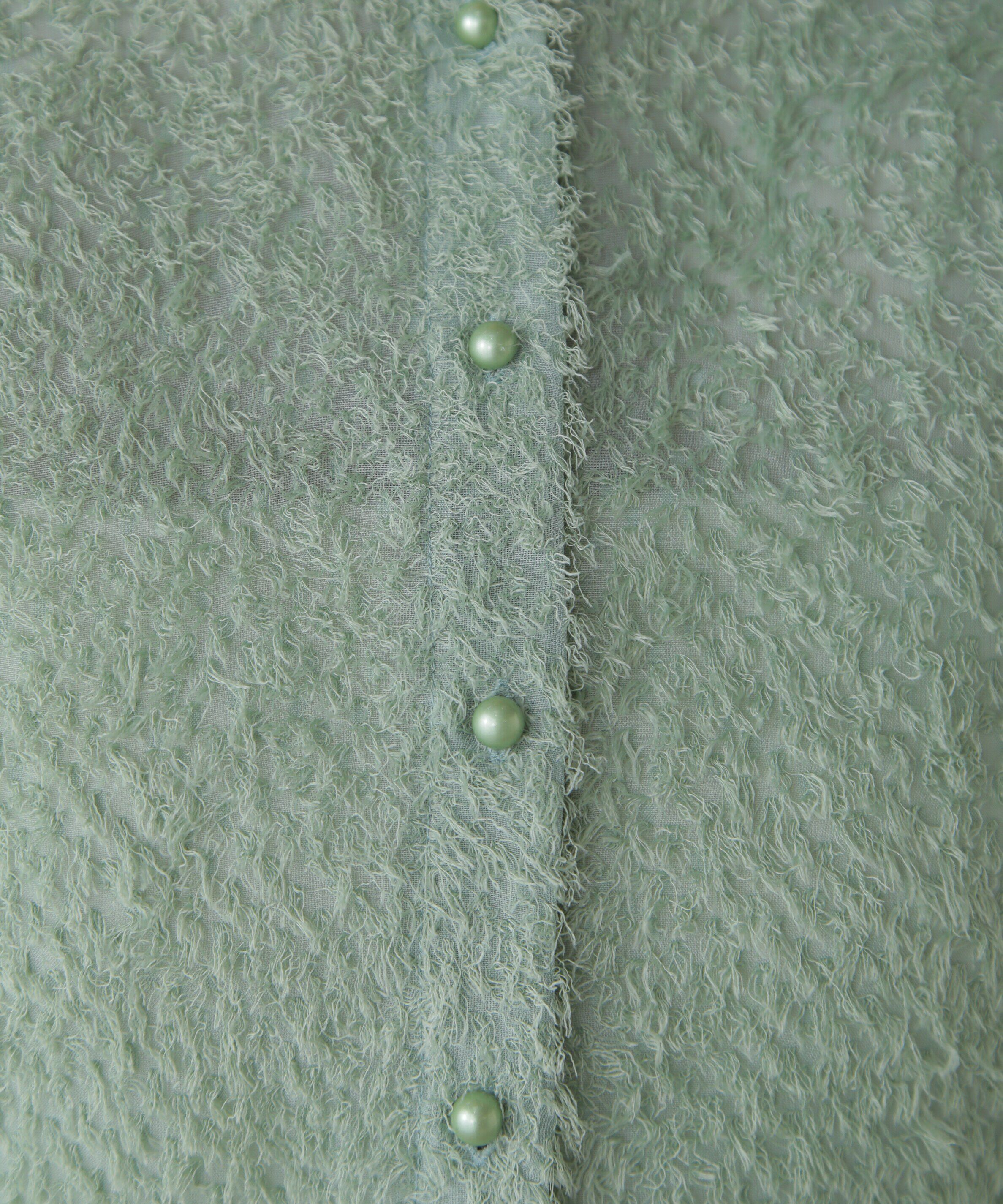  「フロントボタンカットジャガードブラウス」|シャツ・ブラウス|