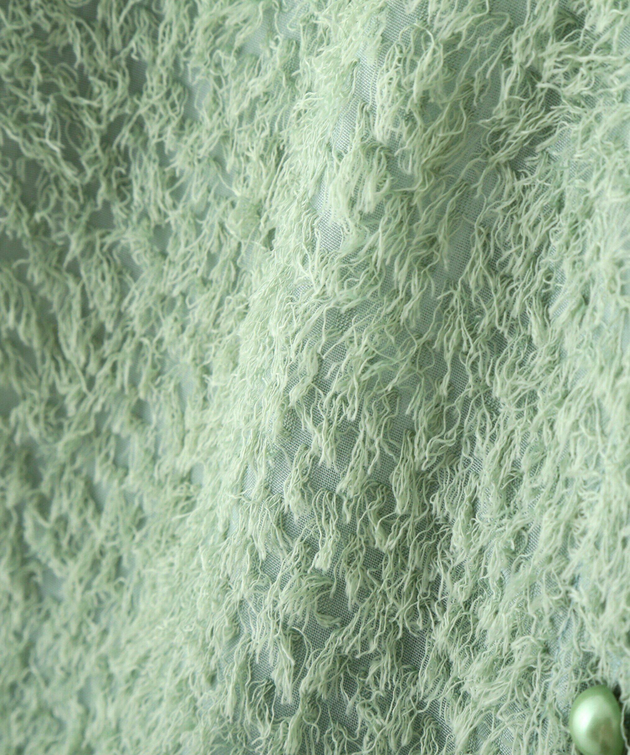  「フロントボタンカットジャガードブラウス」|シャツ・ブラウス|