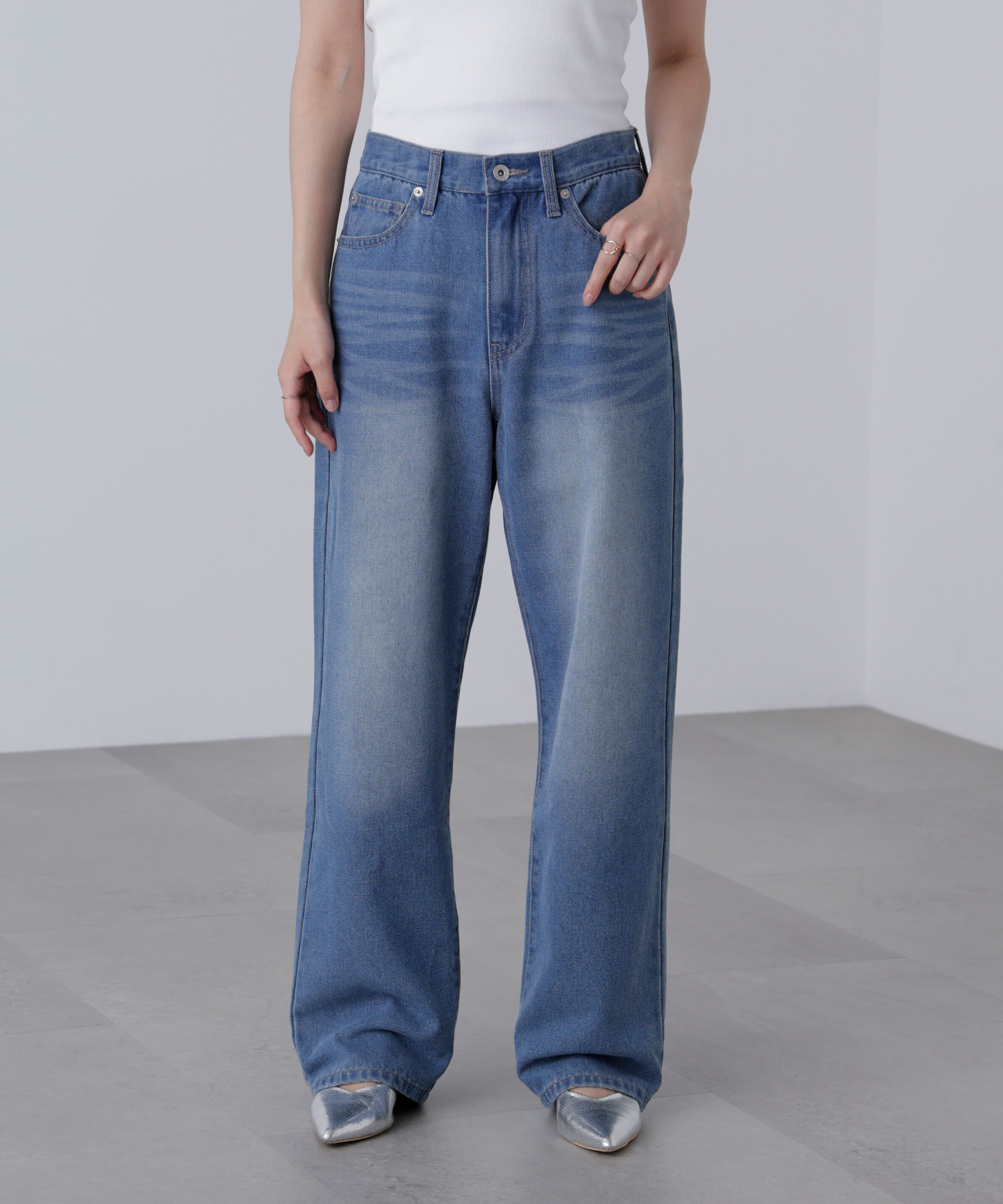  「[XS-Lサイズ展開]ストレートデニムパンツ」|その他|ライトインデ 2