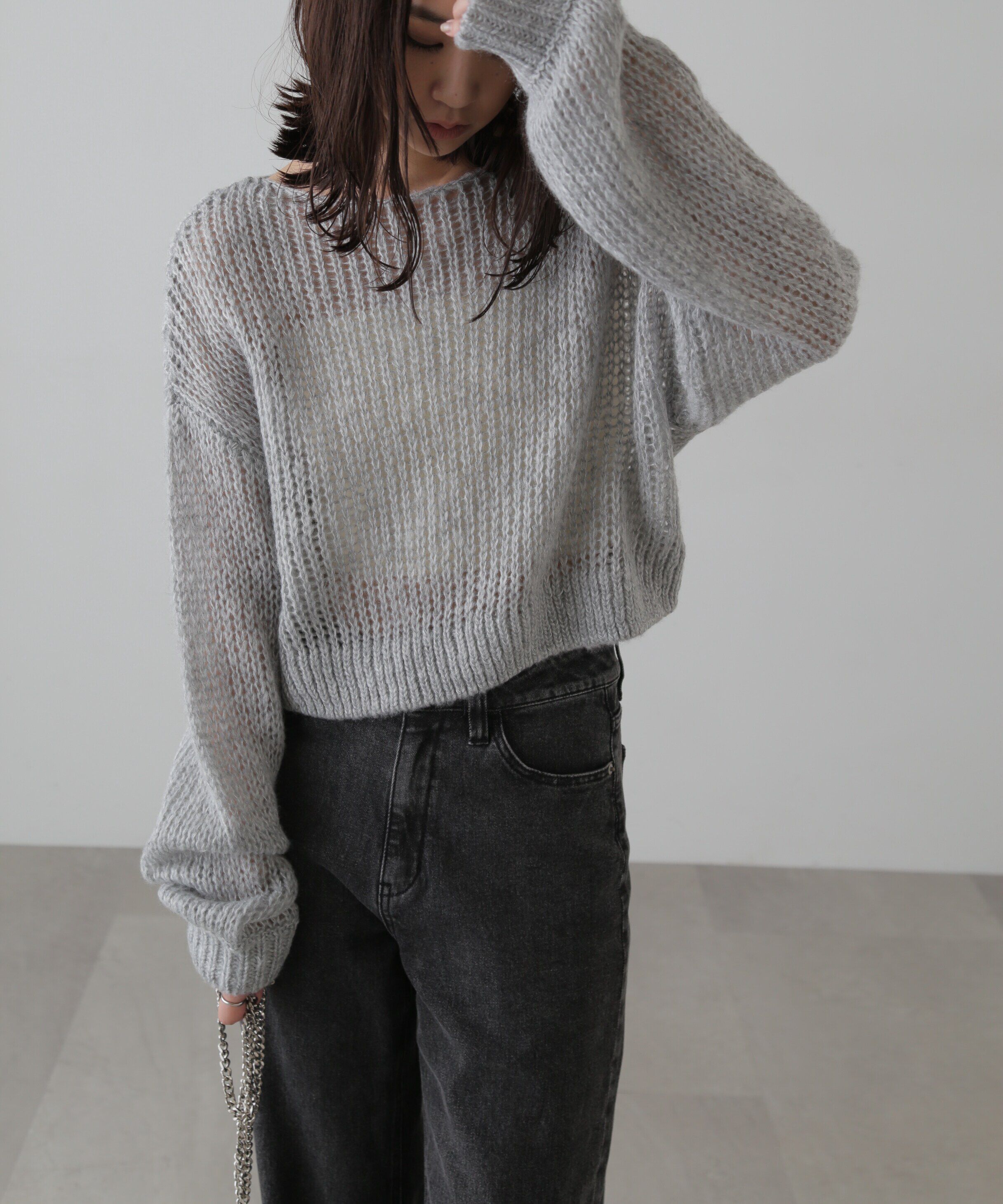  「シアーモヘヤライクニット」|ニット・セーター|