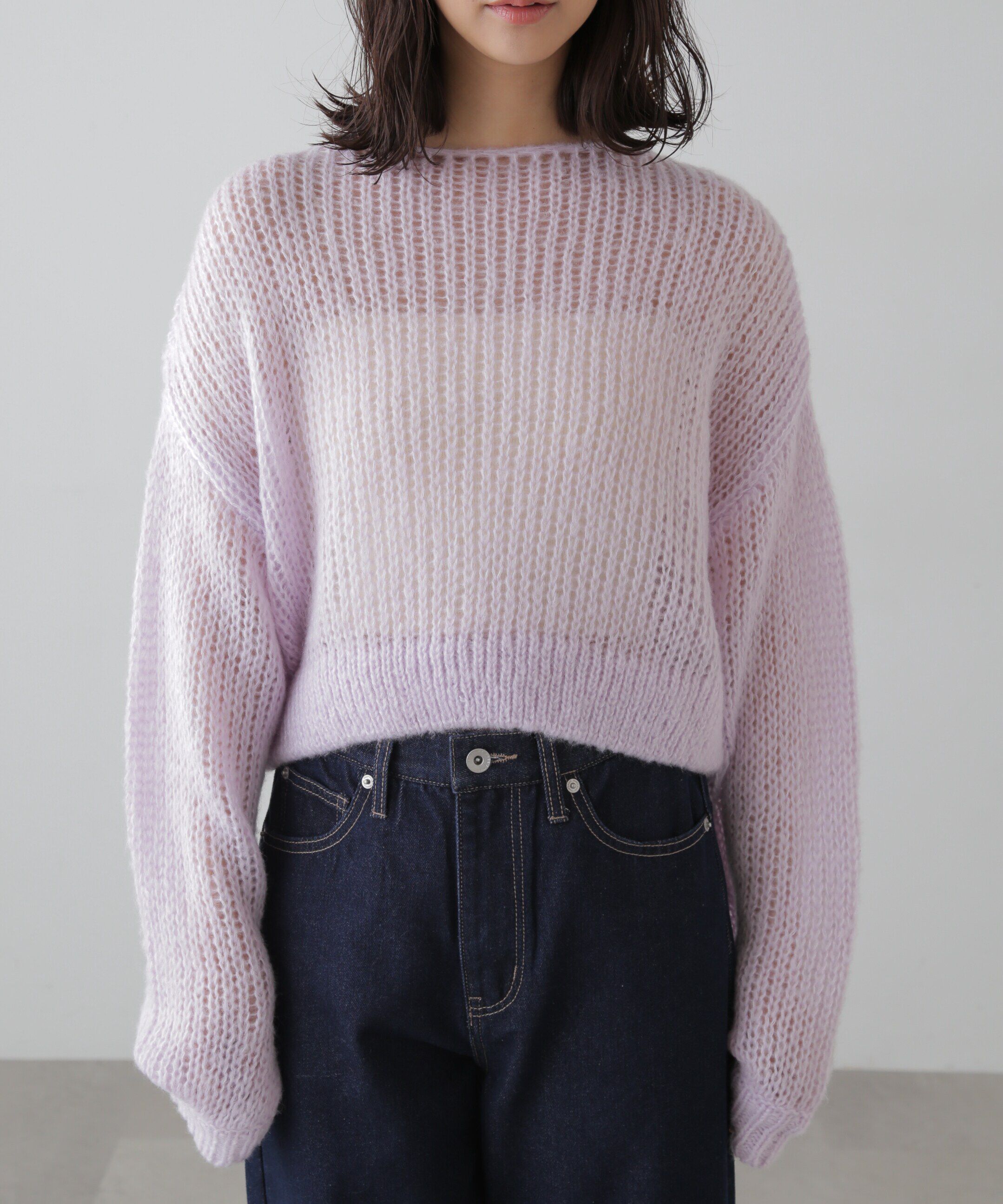  「シアーモヘヤライクニット」|ニット・セーター|