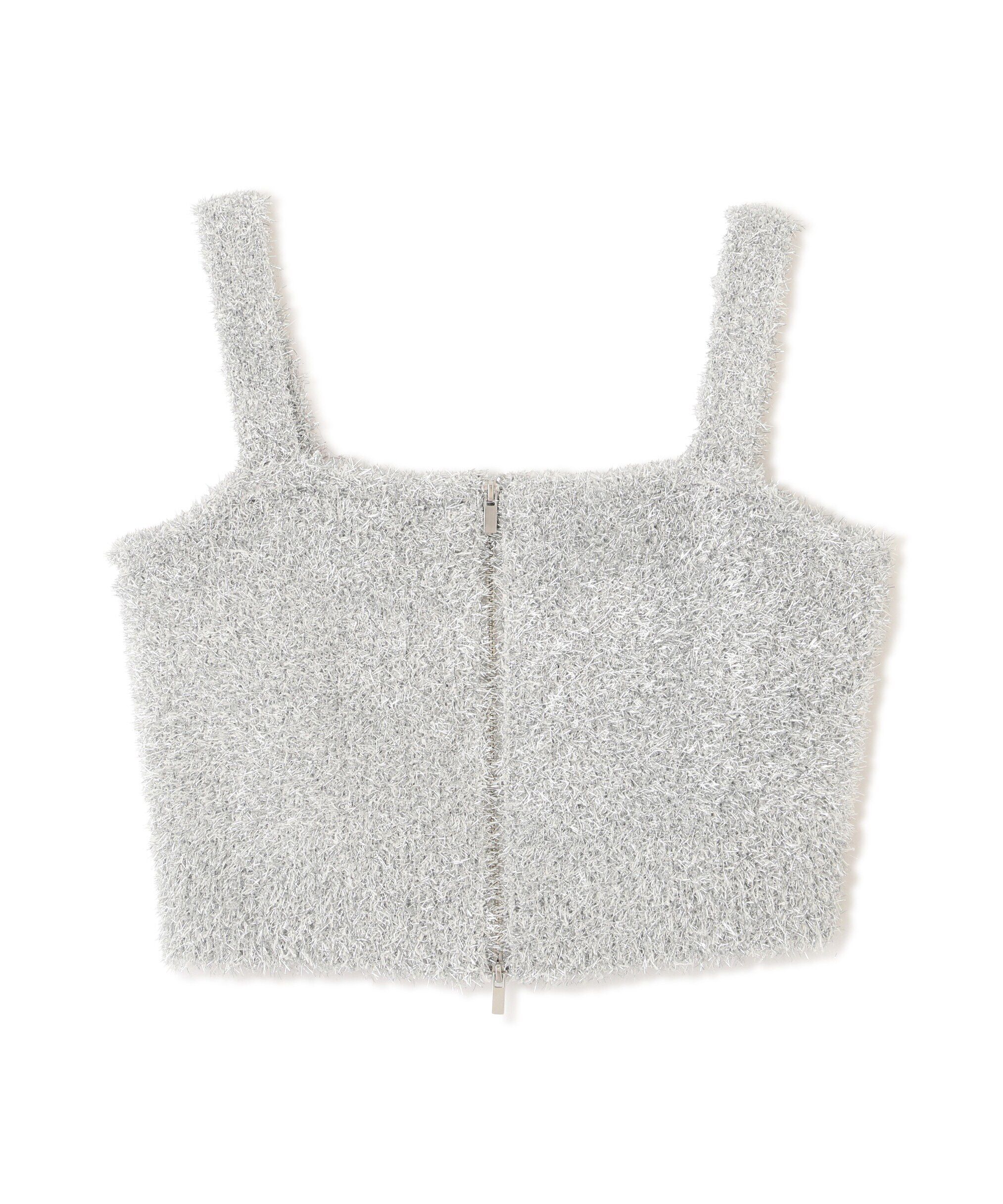  「シャギーラメニットビスチェ」|ニット・セーター|