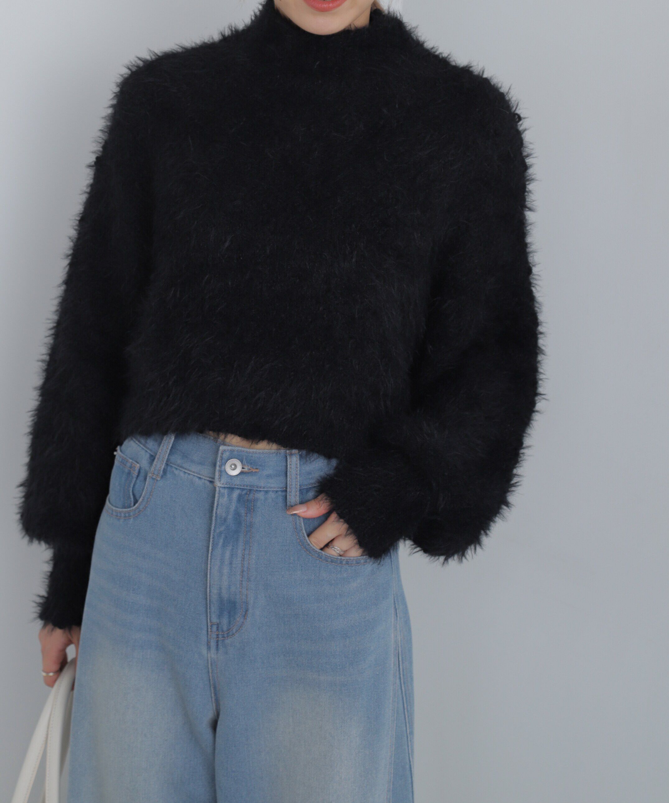  「フェザーモールポップコーンミックスニット」|ニット・セーター|