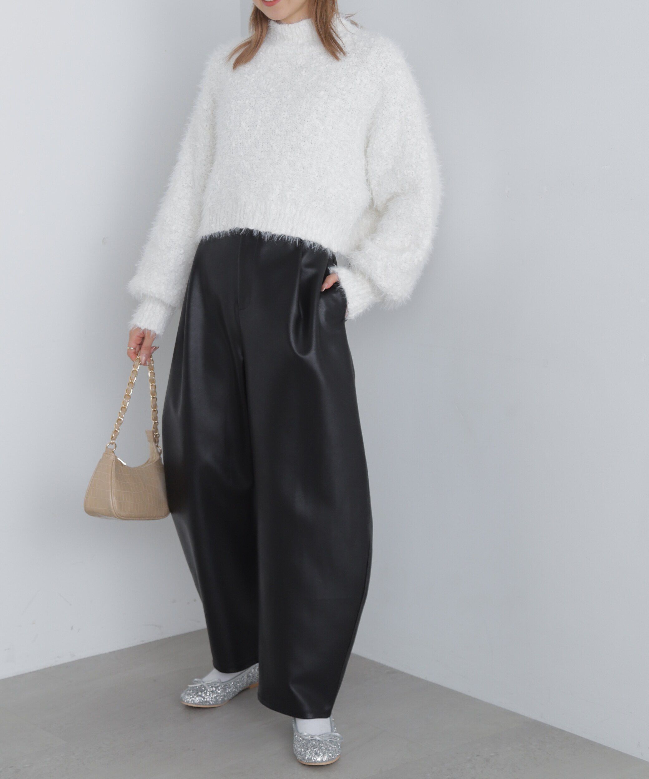  「フェザーモールポップコーンミックスニット」|ニット・セーター|