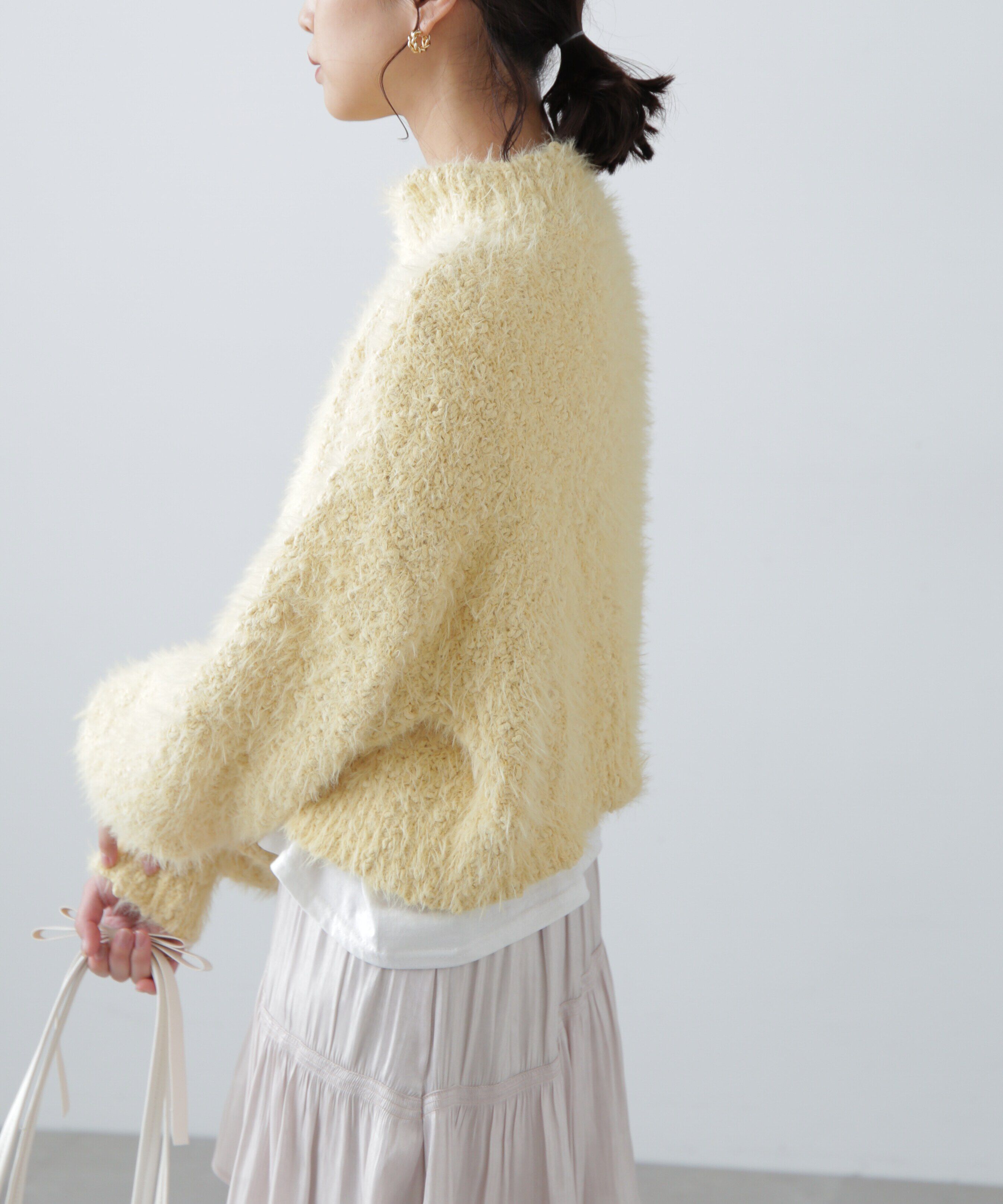  「フェザーモールポップコーンミックスニット」|ニット・セーター|