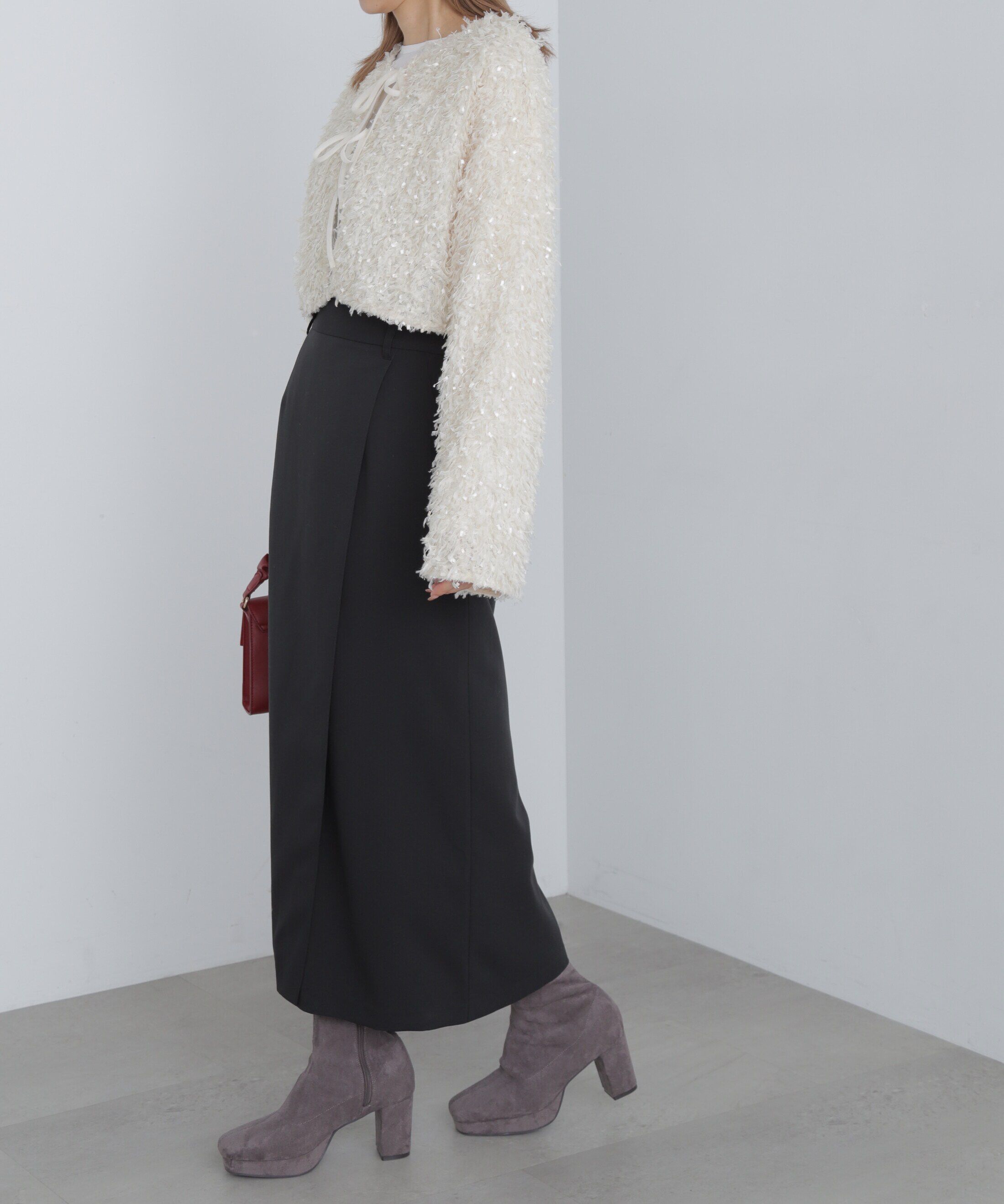  「ラップ風ナロースカート」|スカート|