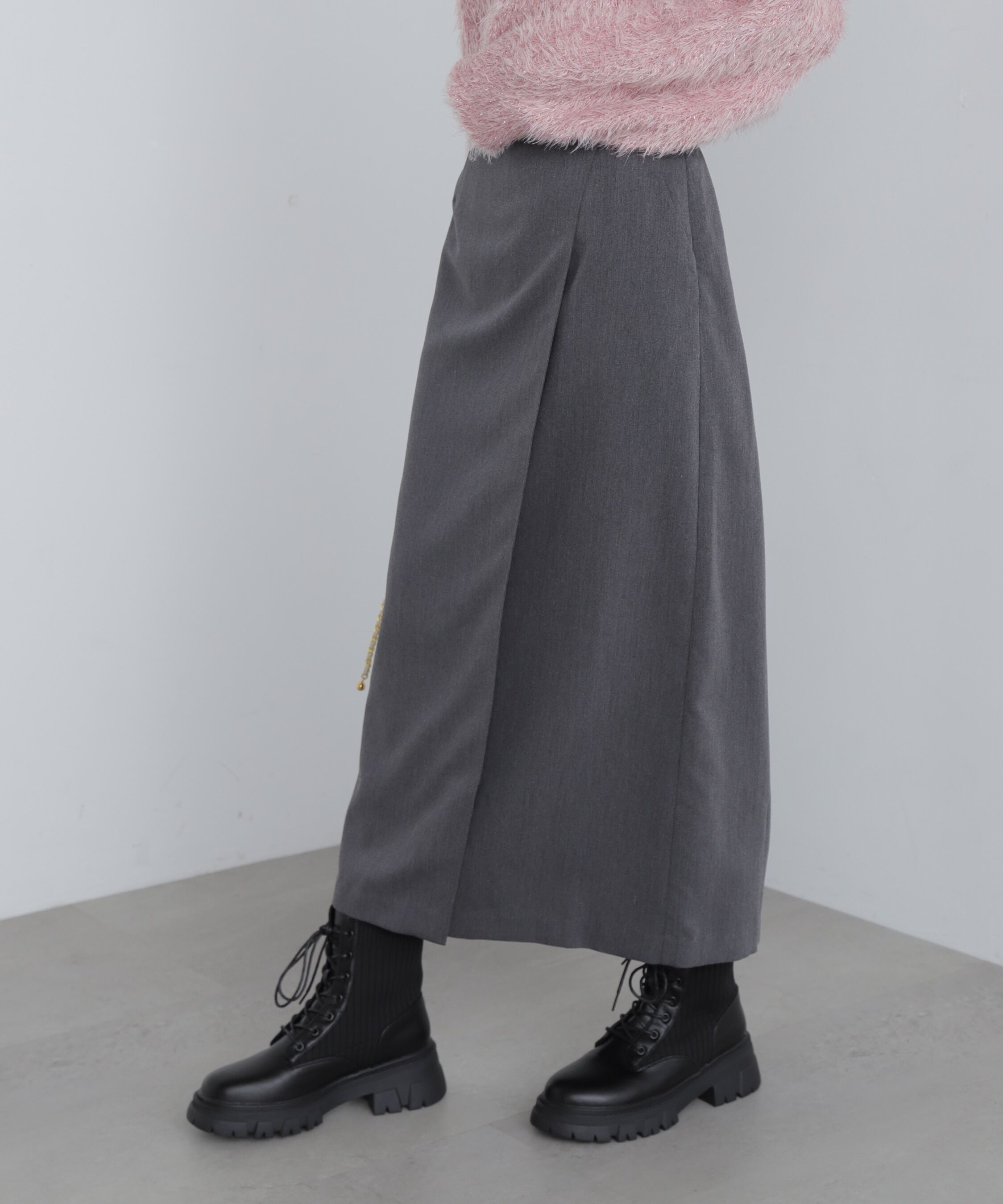  「ラップ風ナロースカート」|スカート|