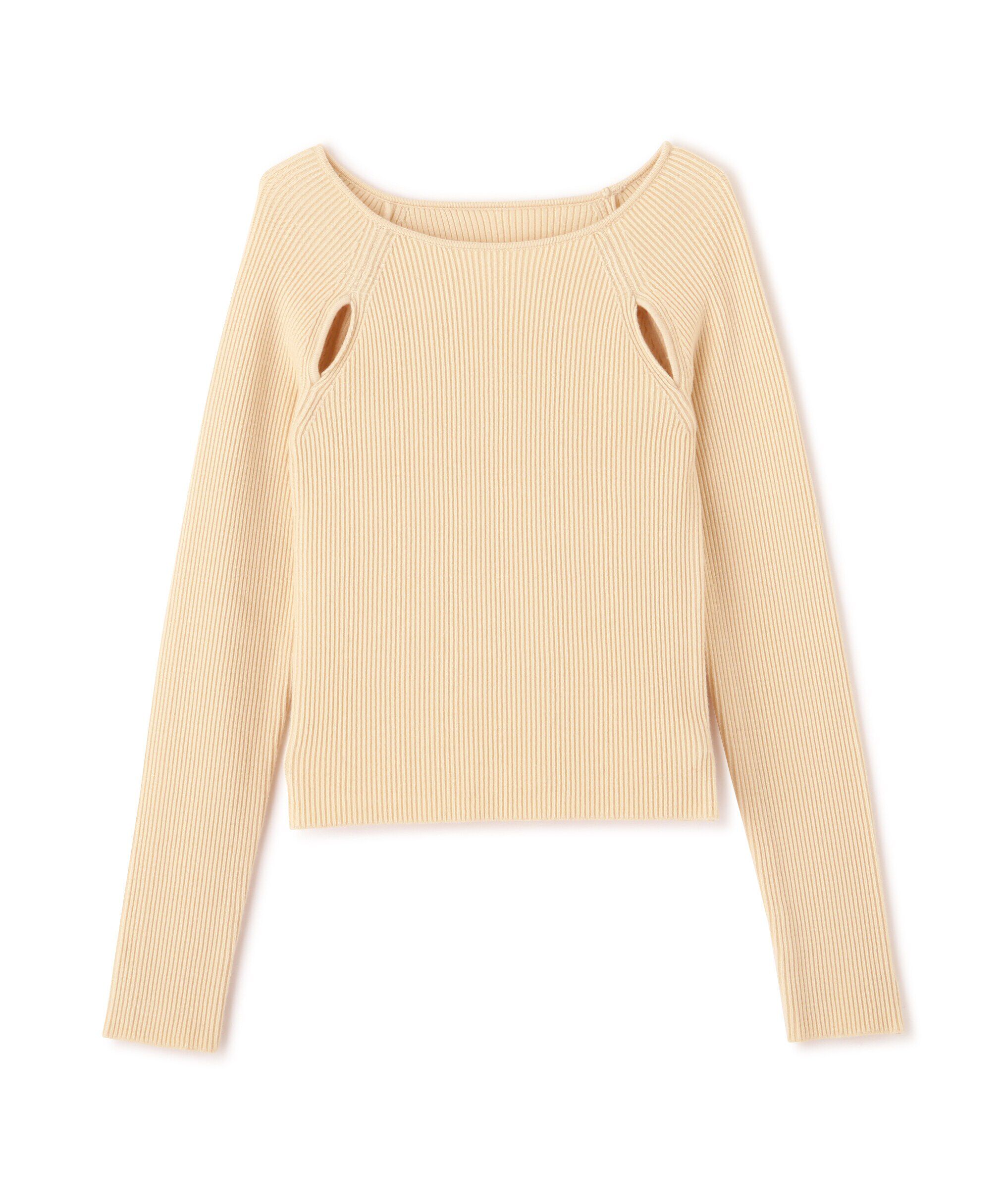  「クルーネックカッティングニット」|ニット・セーター|