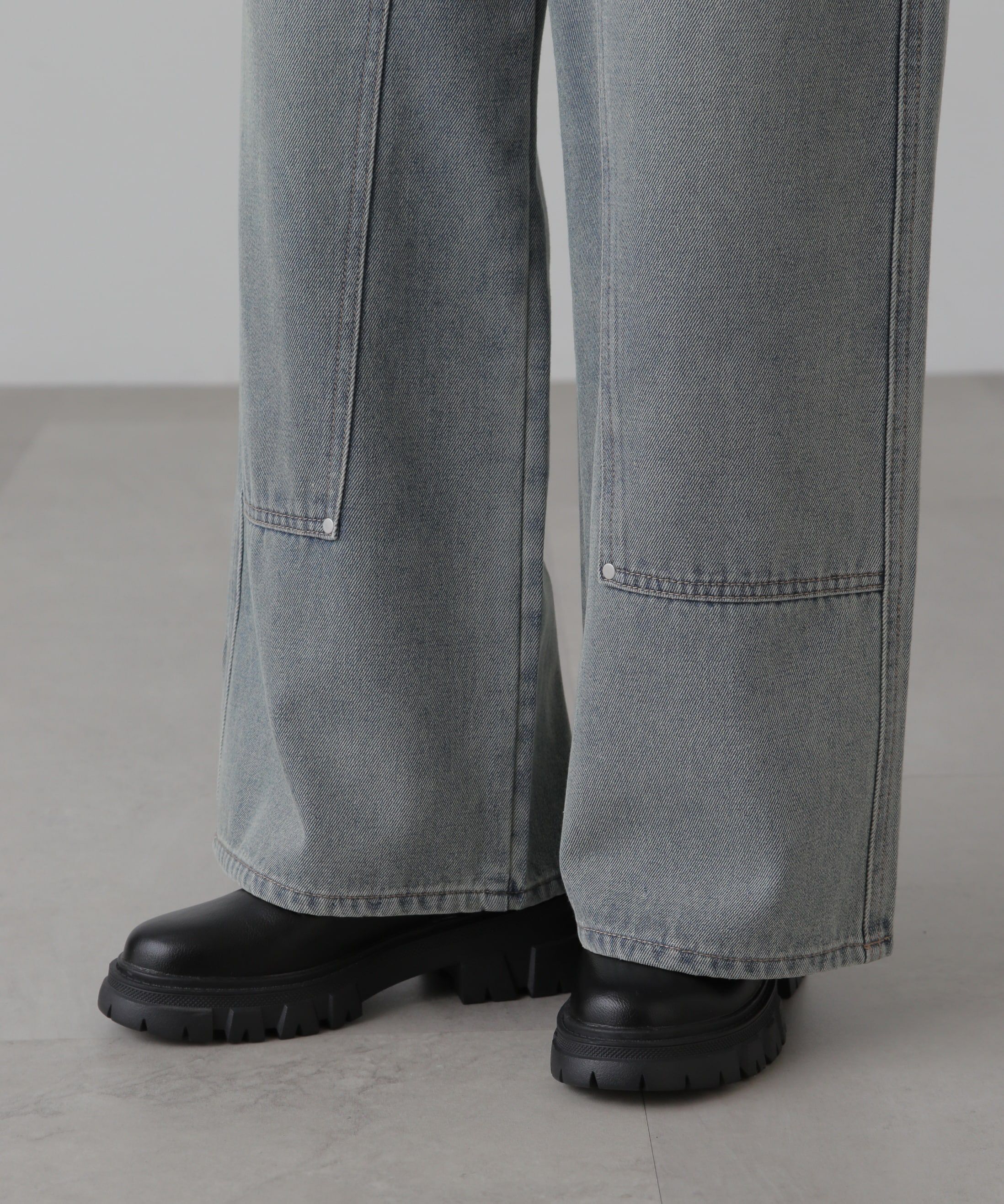  「ダブルニーワイドデニムパンツ」|その他|