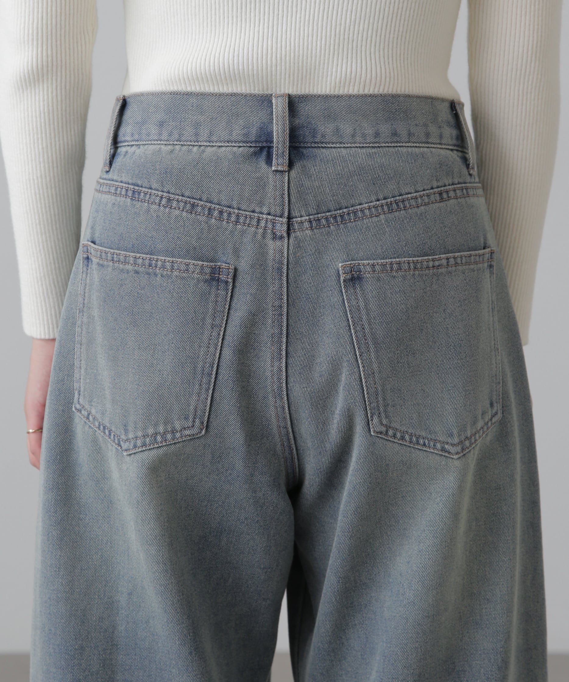  「ダブルニーワイドデニムパンツ」|その他|