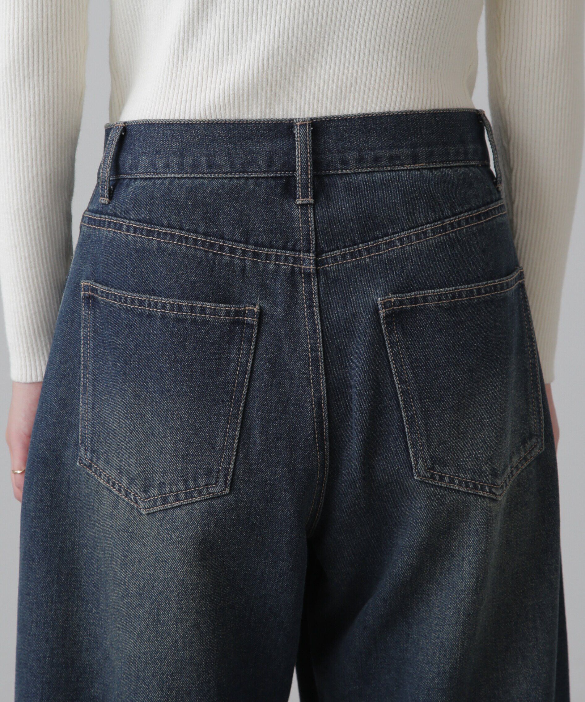  「ダブルニーワイドデニムパンツ」|その他|