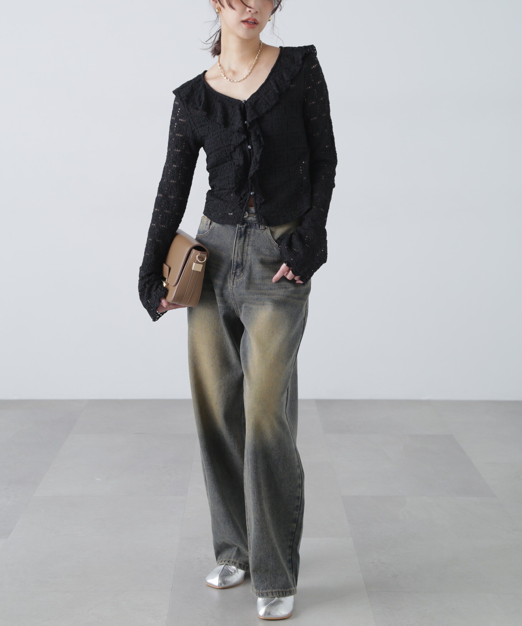  「ブラストオーバーダイワイドストレートデニムパンツ」|その他|