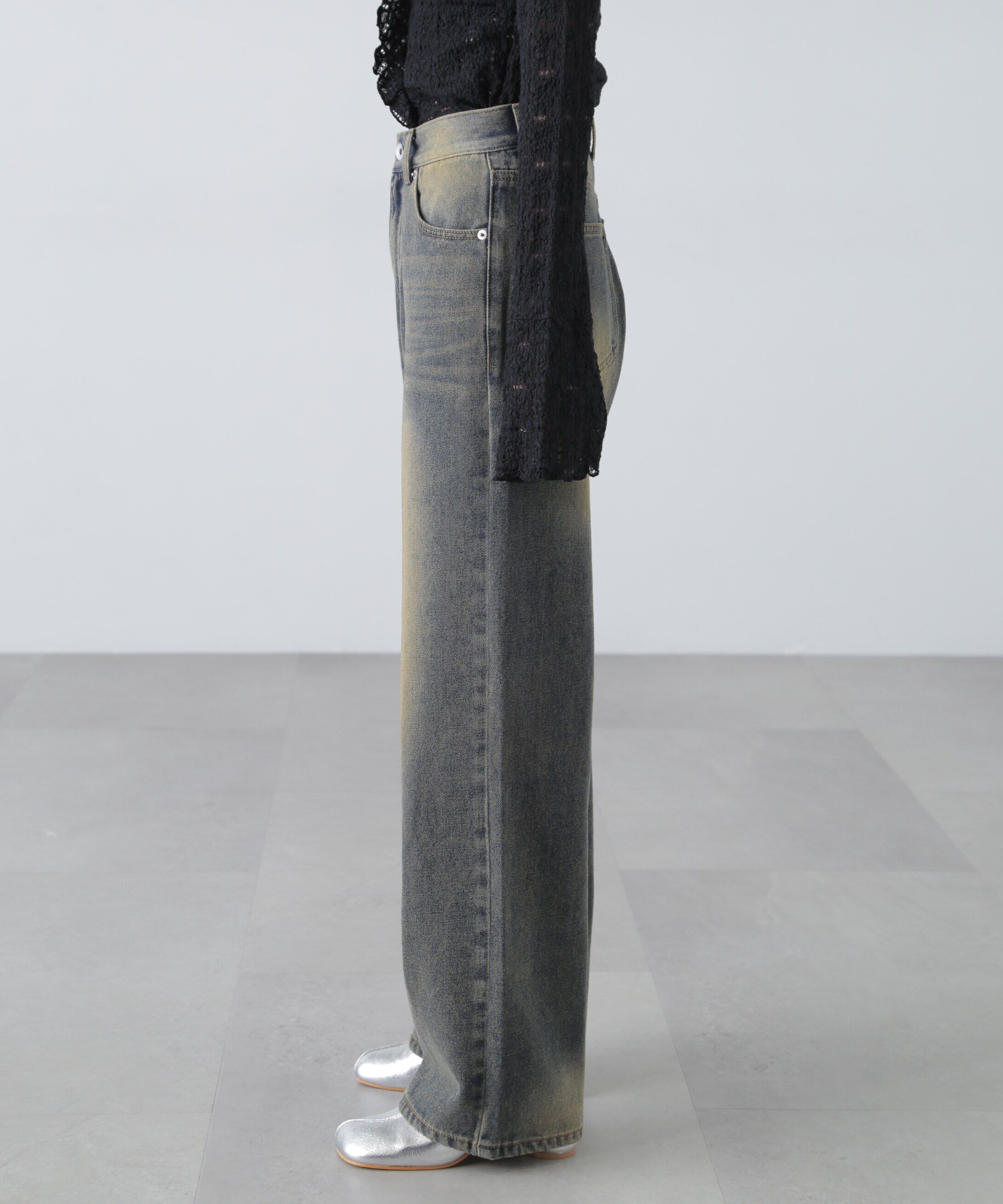  「ブラストオーバーダイワイドストレートデニムパンツ」|その他|