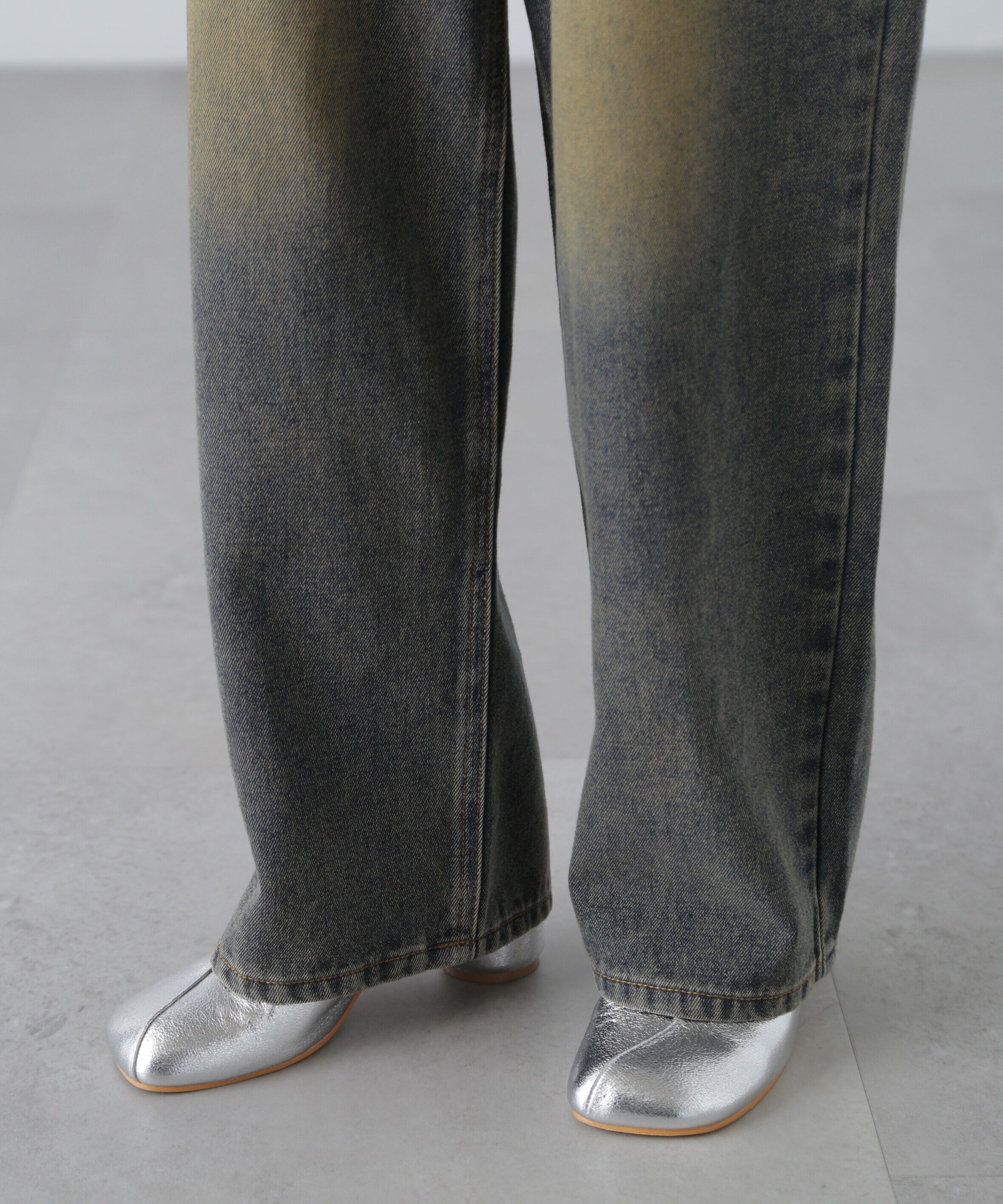  「ブラストオーバーダイワイドストレートデニムパンツ」|その他|