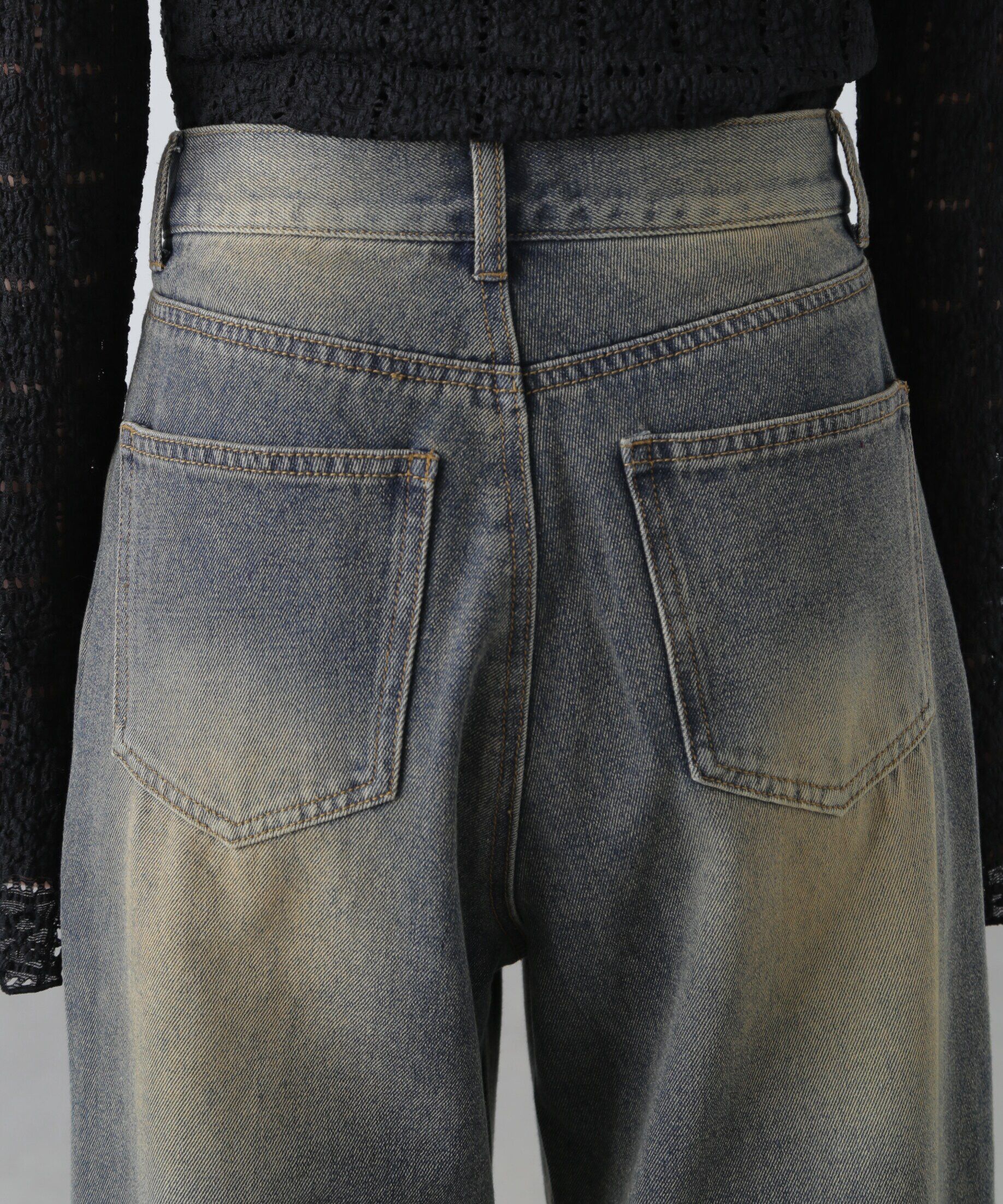  「ブラストオーバーダイワイドストレートデニムパンツ」|その他|