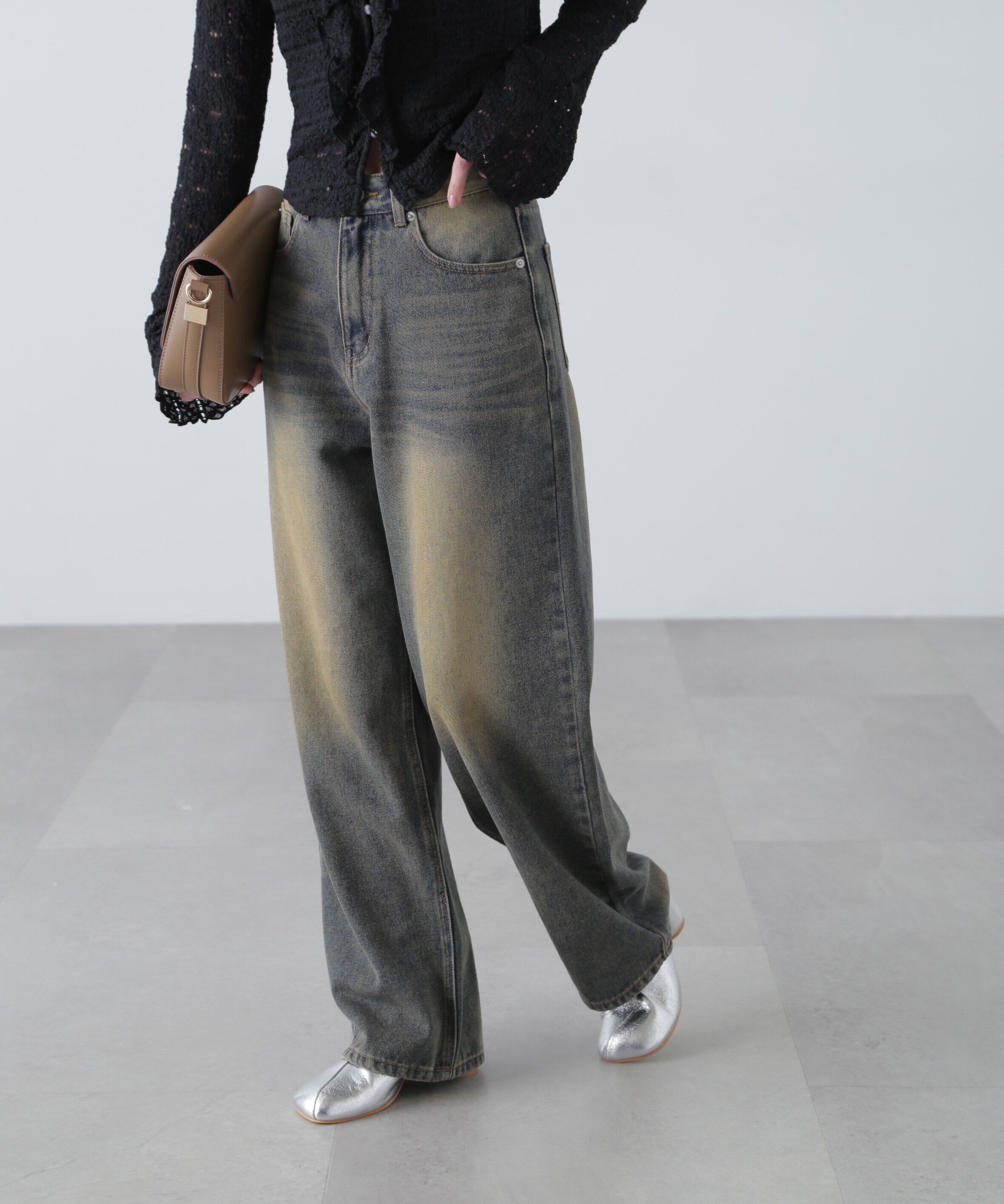  「ブラストオーバーダイワイドストレートデニムパンツ」|その他|