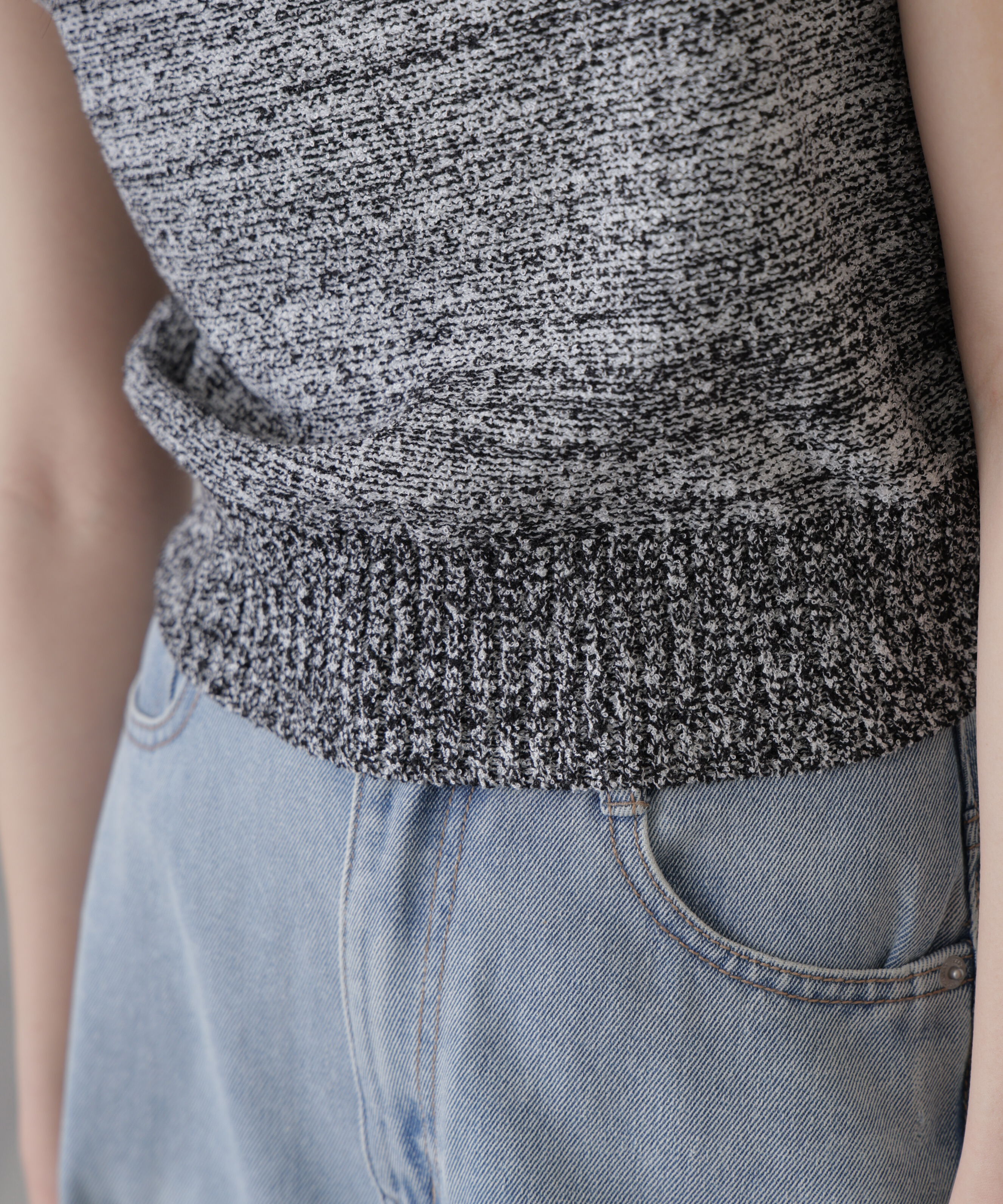  「前後２ＷＡＹショートベスト」|ニット・セーター|