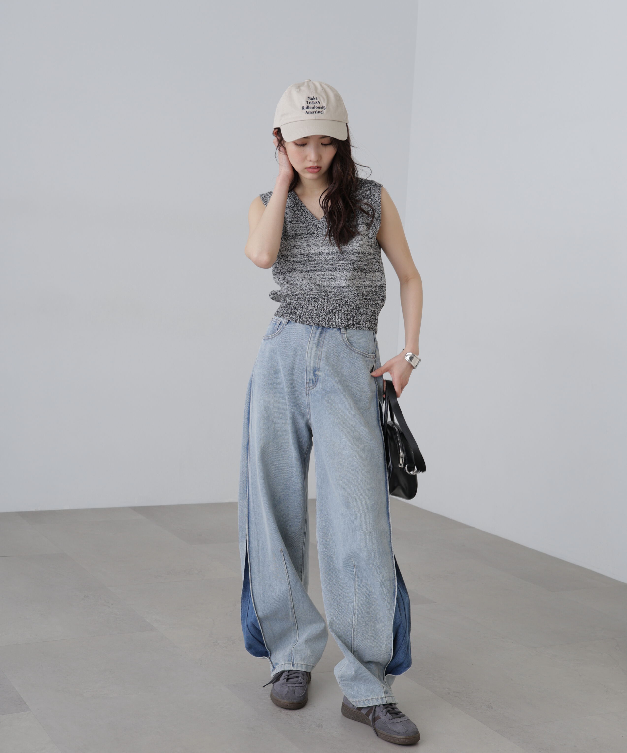  「前後２ＷＡＹショートベスト」|ニット・セーター|