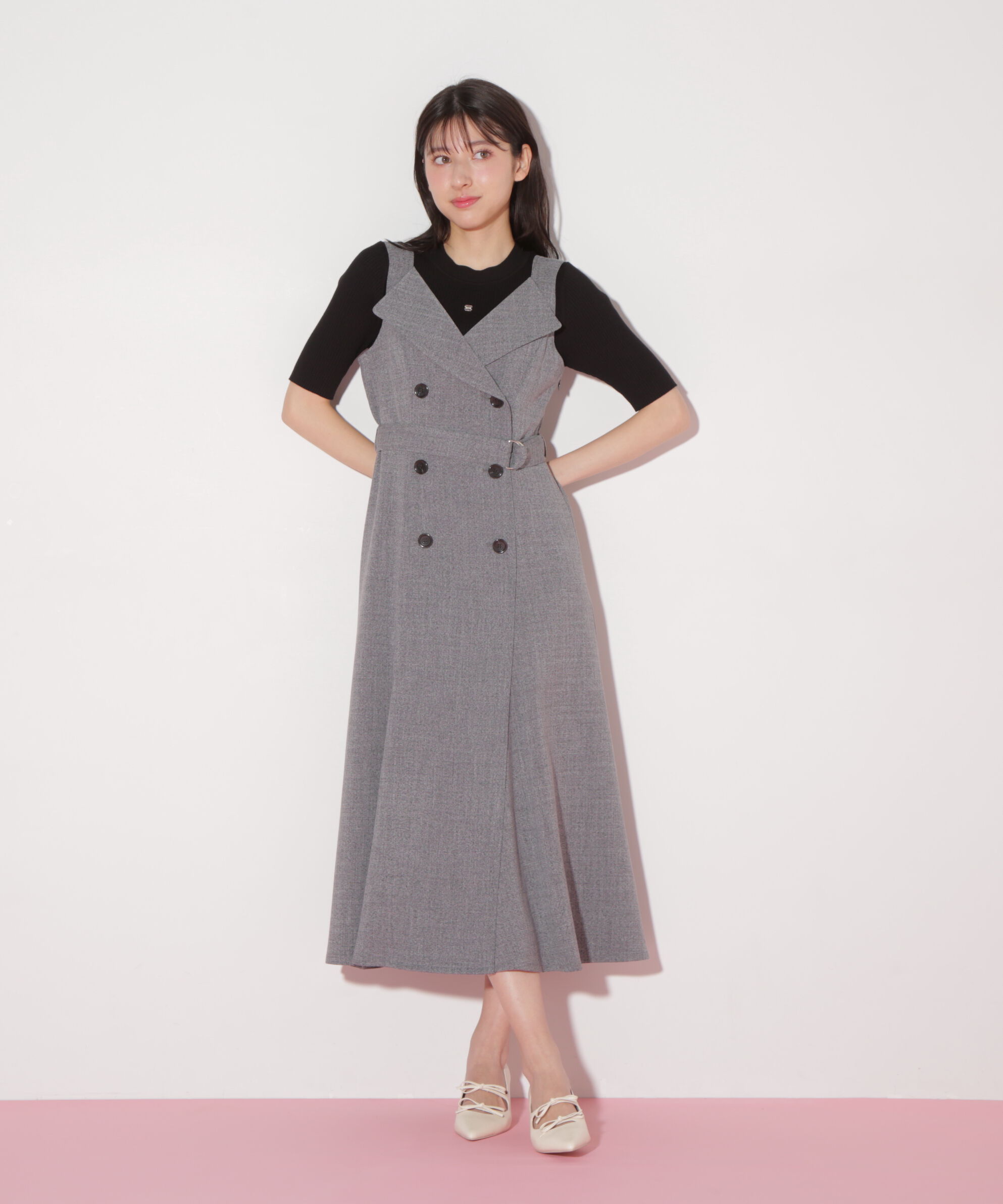  「トレンチディティールジャンスカ」|ワンピース|