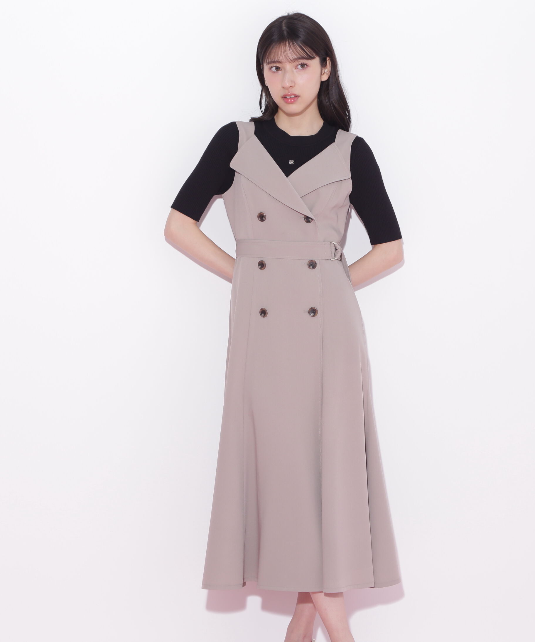  「トレンチディティールジャンスカ」|ワンピース|