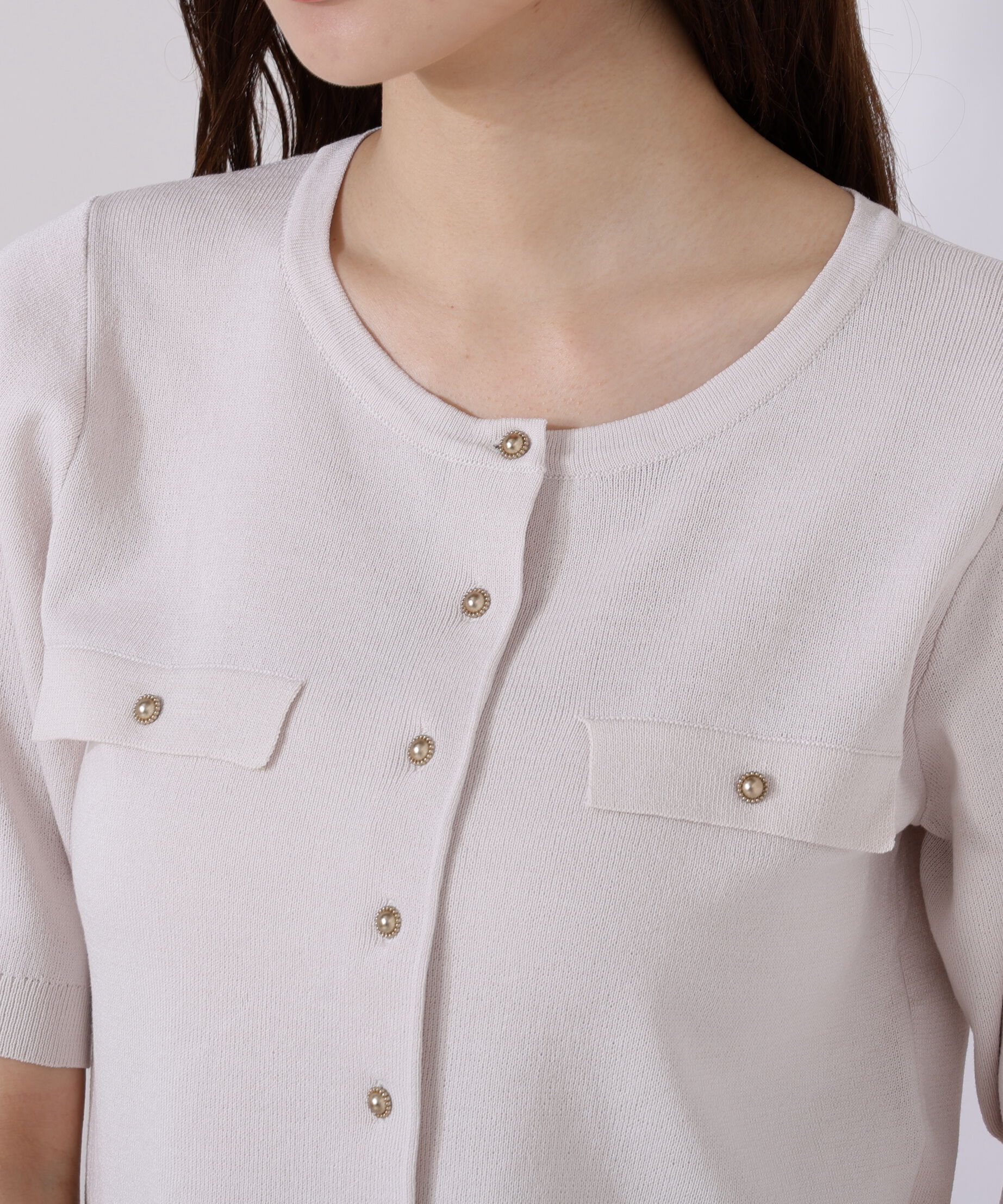 PROPORTION BODY DRESSING「ショート半袖カーディガン」|カーディガン|