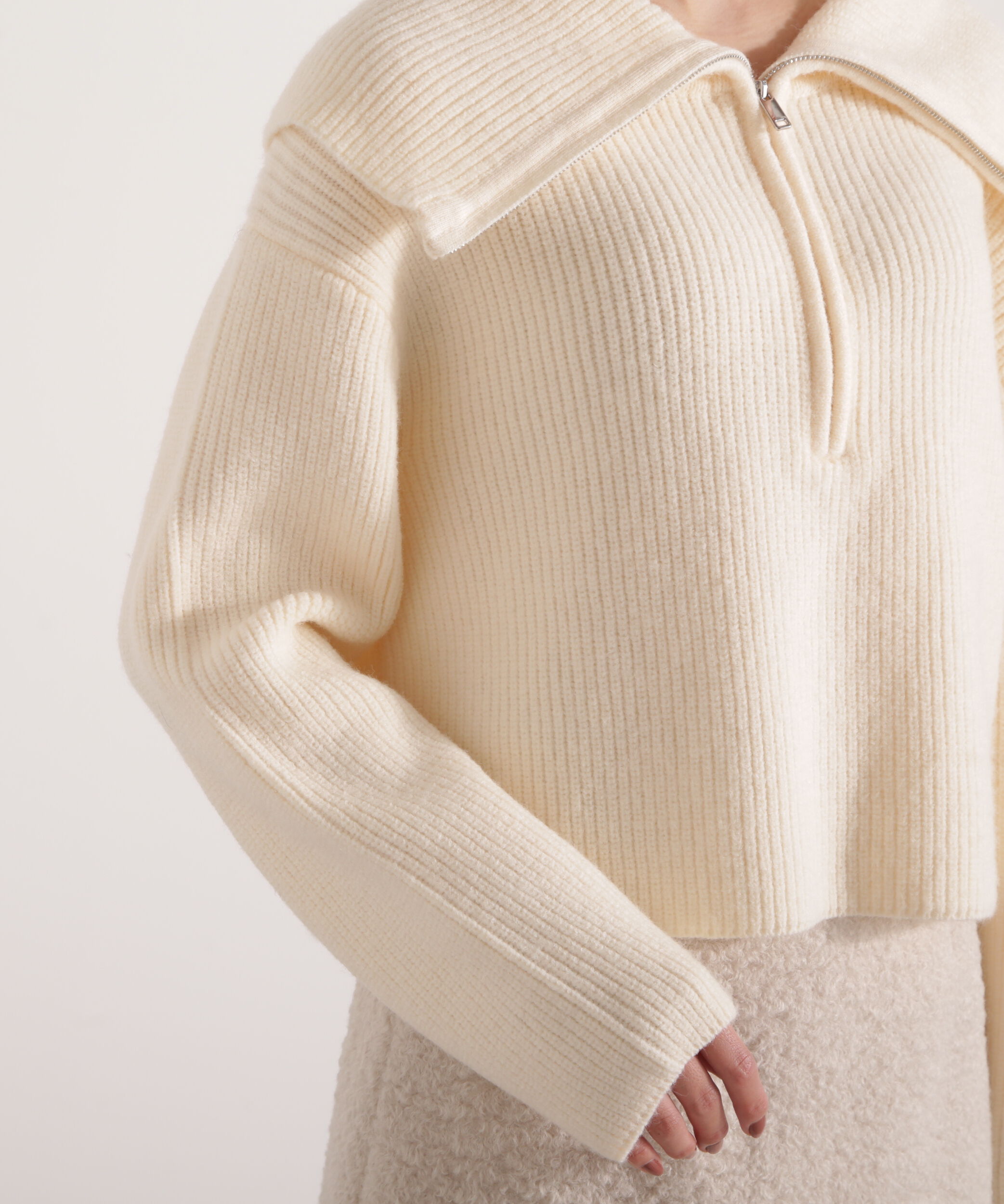 PROPORTION BODY DRESSING「ビッグカラー畔ニット 25AW」|ニット・セーター|