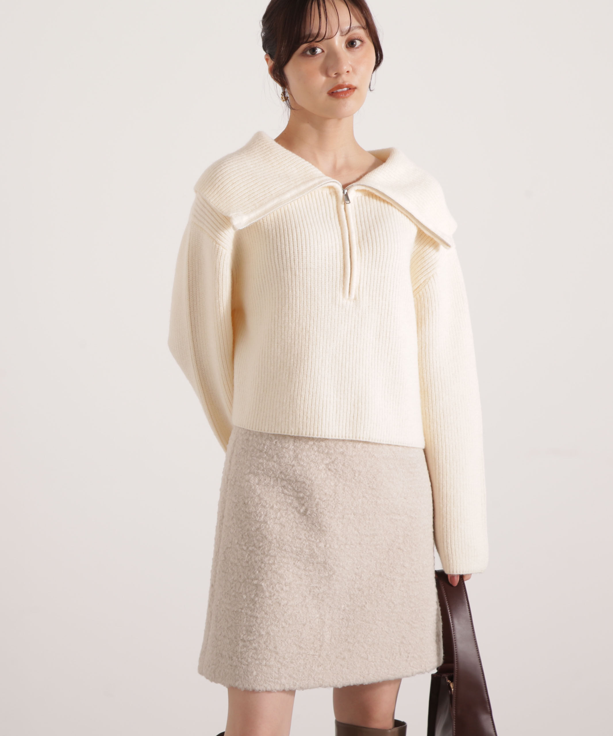 PROPORTION BODY DRESSING「ビッグカラー畔ニット 25AW」|ニット・セーター|